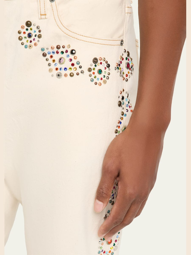 COÛT DE LA LIBERTÉ Men's Jimmy Embellished Flare Jeans outlook