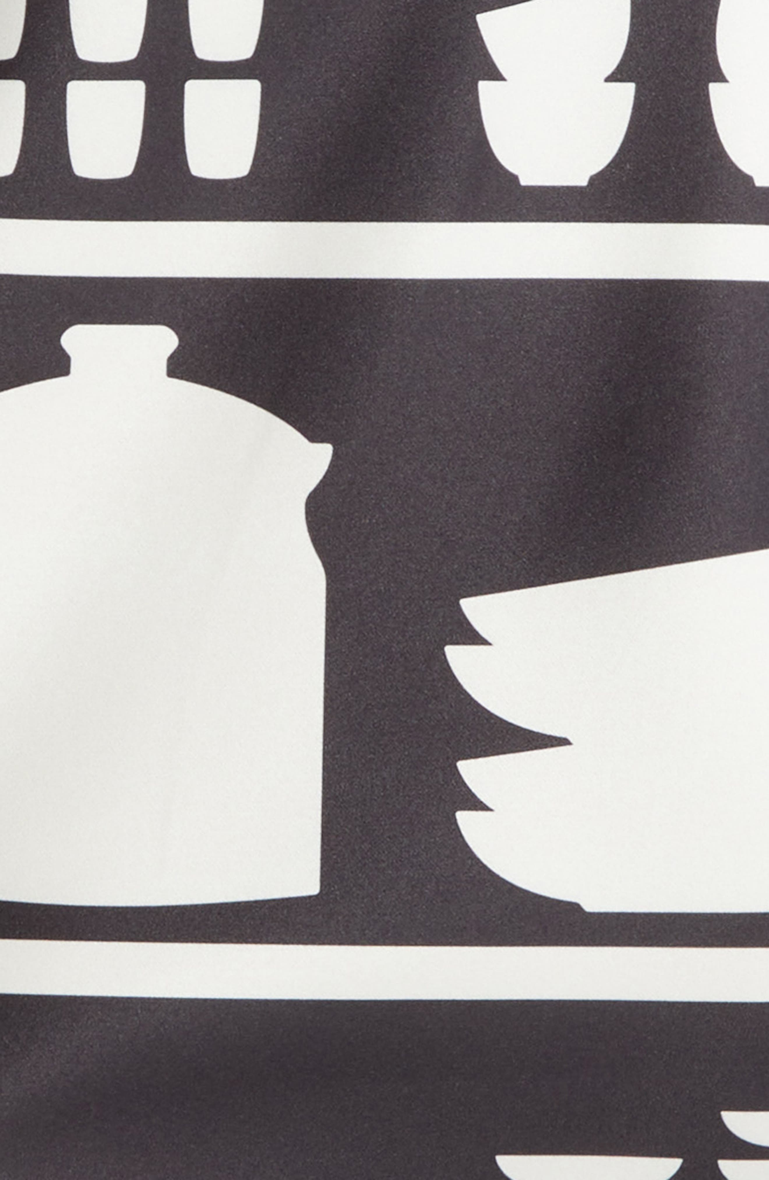 JW Anderson Crockery Print Shift Minidress in 901 Black/White at Nordstrom - 7