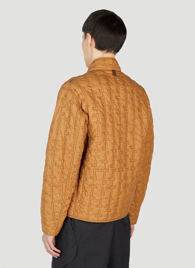 Quilted Liner Jacket in Light Brown - 4