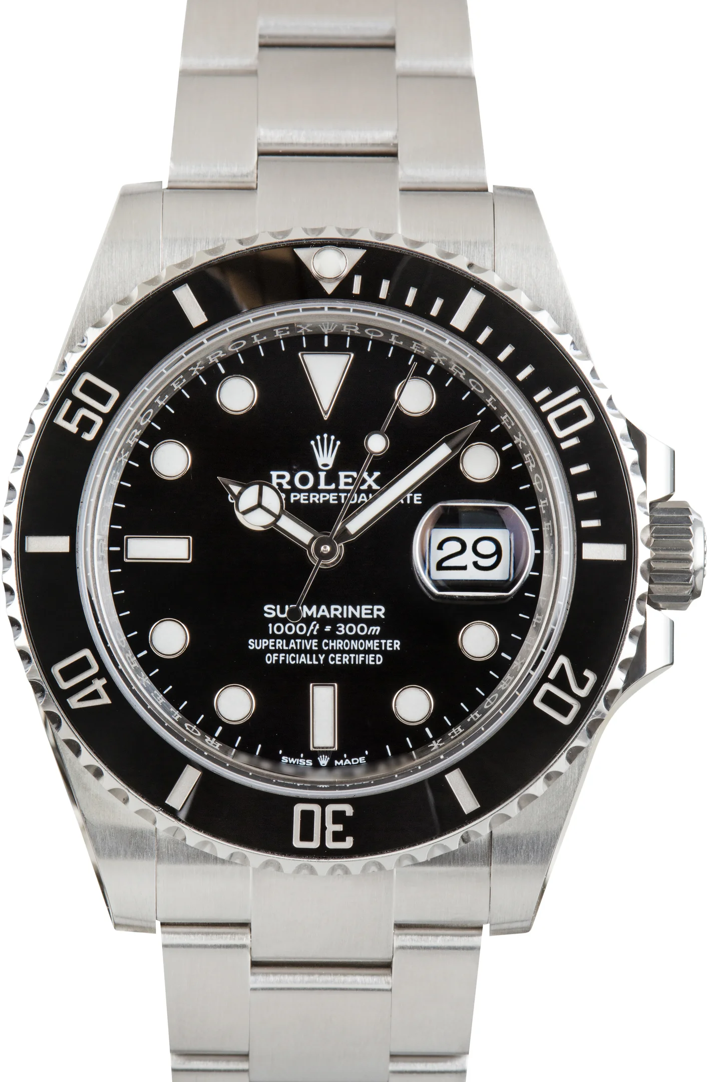Pre-Owned Rolex Submariner Black Cerachrom Bezel Ref 126610LN Oyster Band - 1