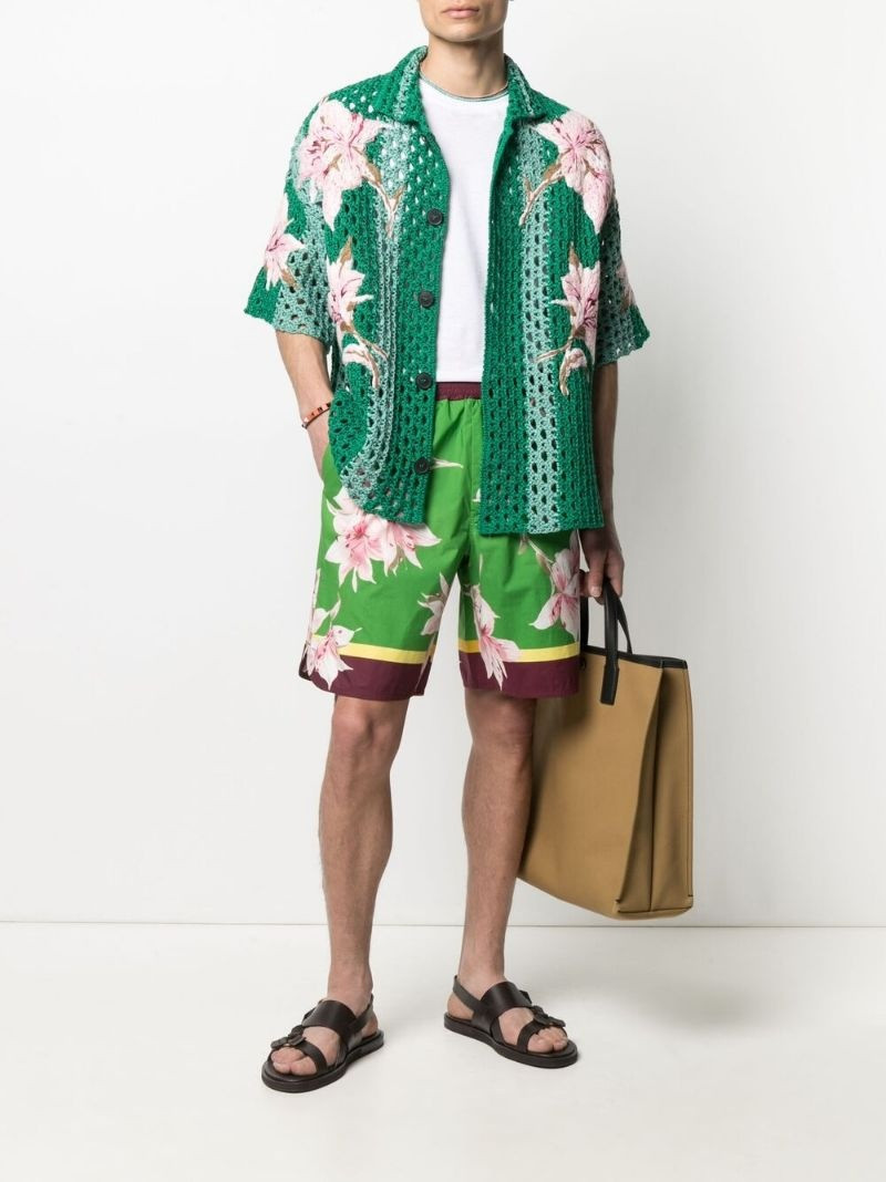 Valentino floral print bermuda shorts outlook
