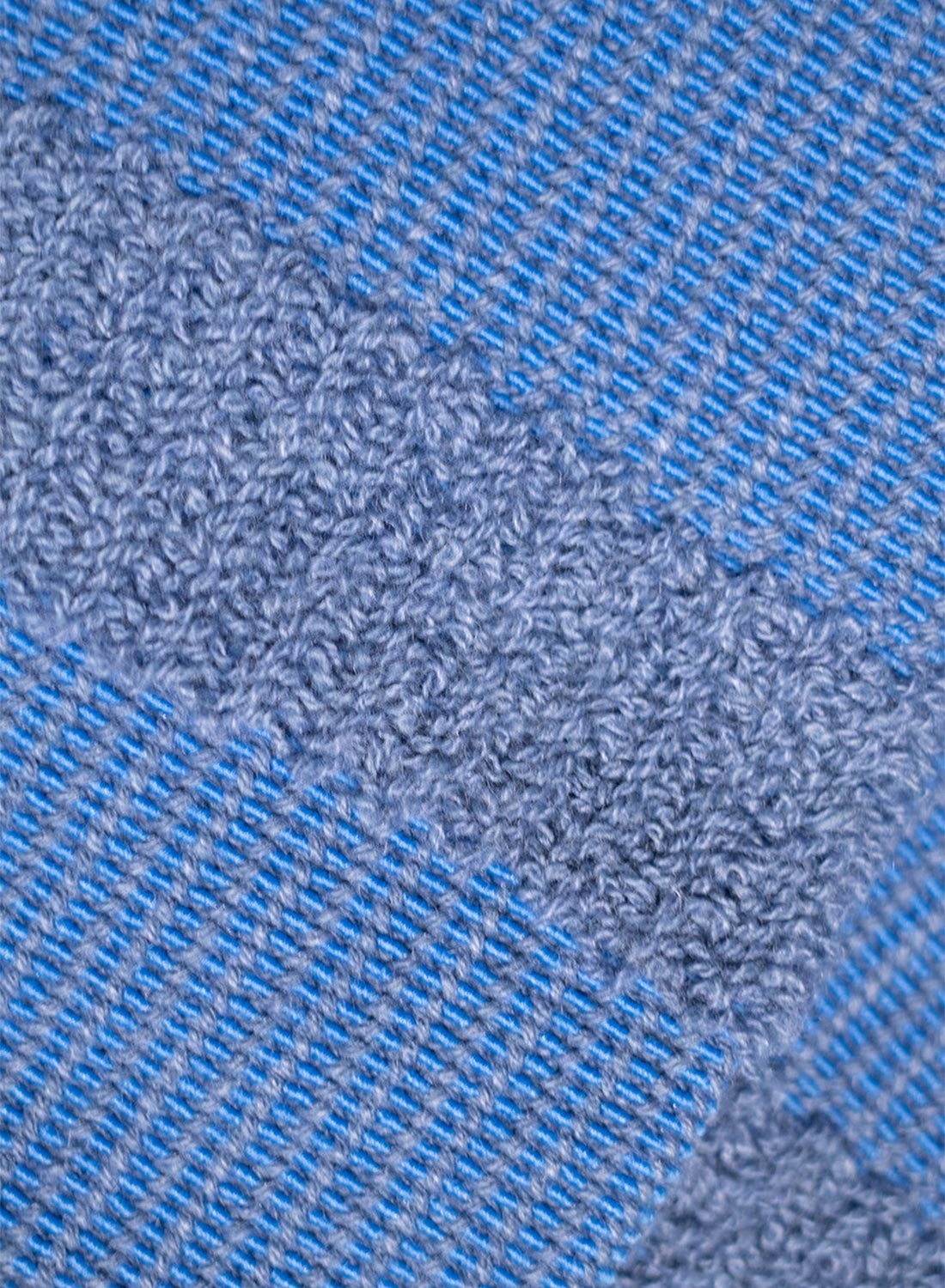 Kinari Tokyo Cotton Face Pile Crew Sock in Blue - 2