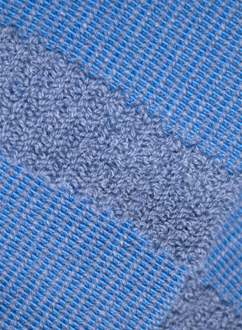 Nigel Cabourn Kinari Tokyo Cotton Face Pile Crew Sock in Blue outlook