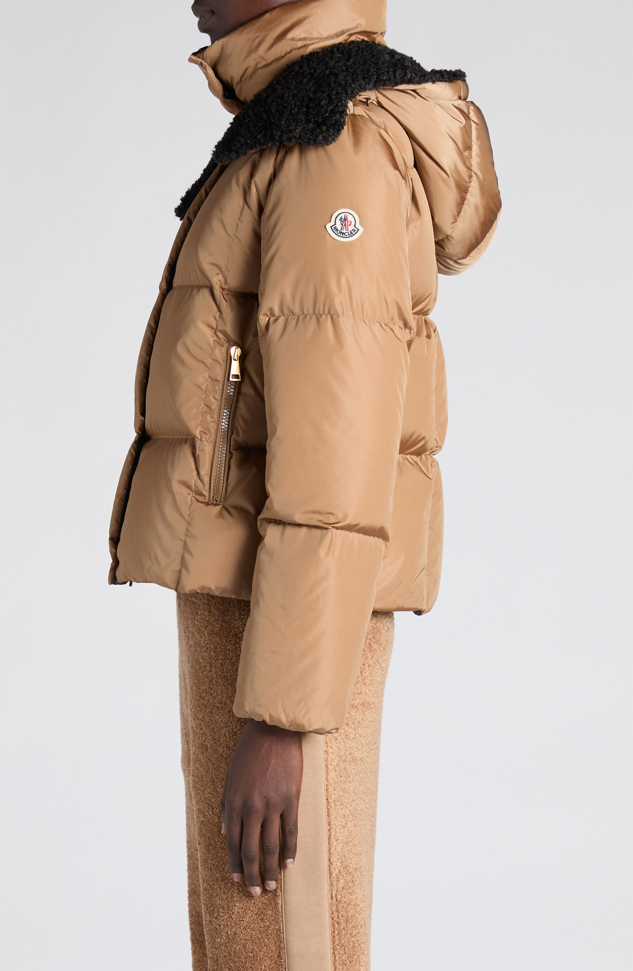 Moncler Castelnou Box Quilted Down Puffer Jacket in Dijon at Nordstrom - 4