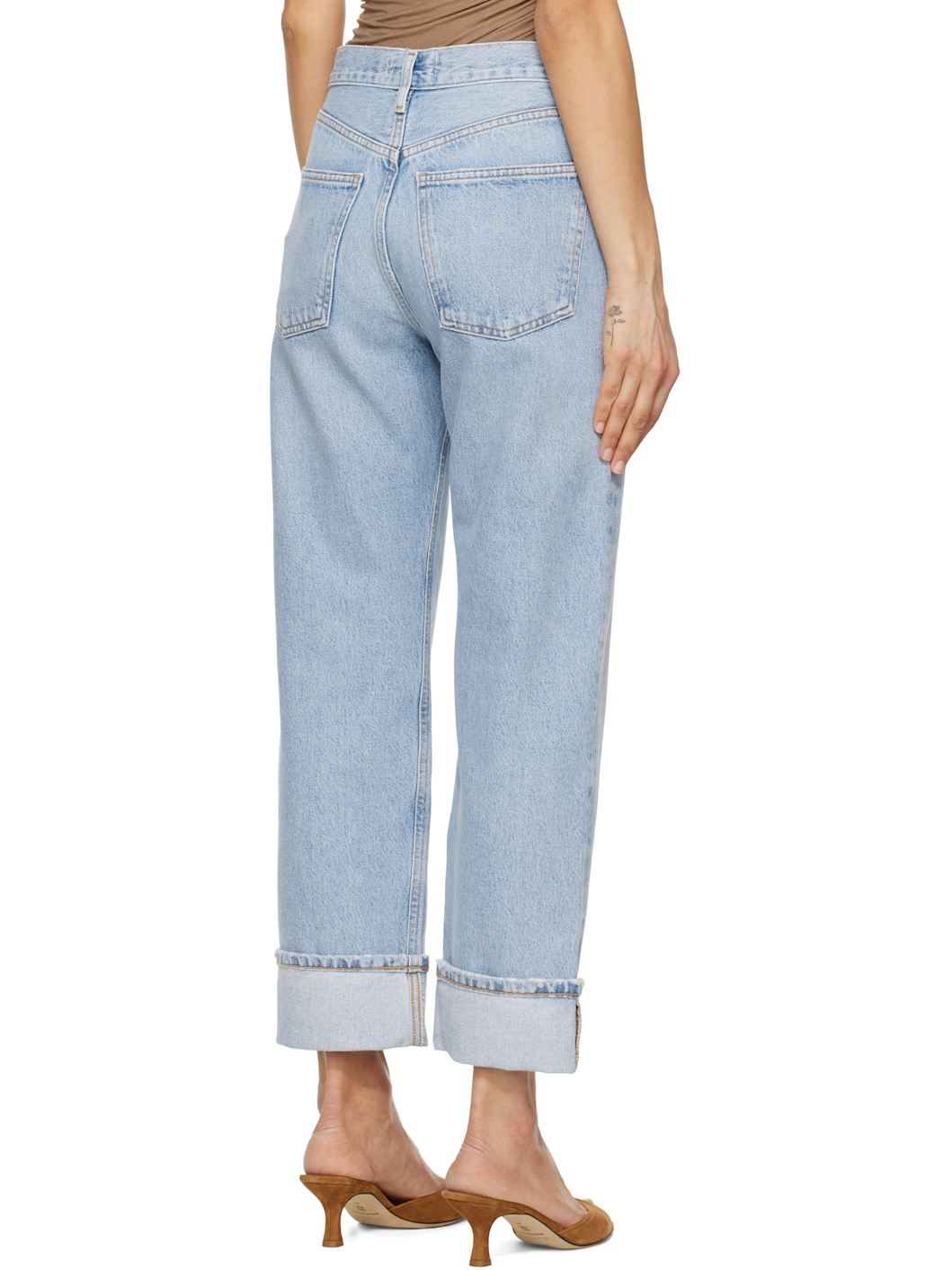 Blue Fran Low Slung Straight Jeans - 3