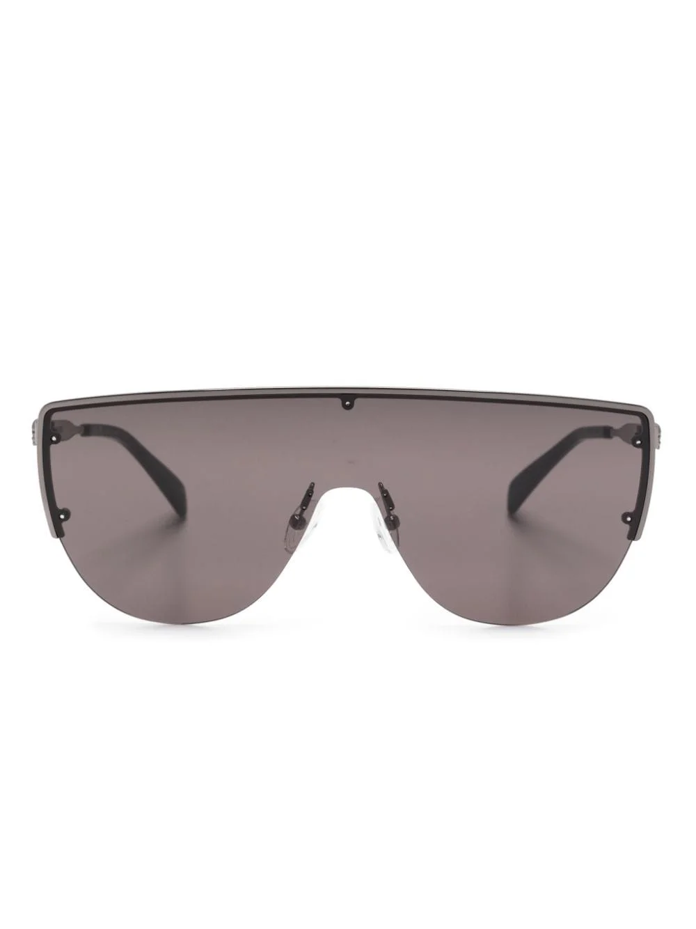 skull-stud shield-frame sunglasses - 1