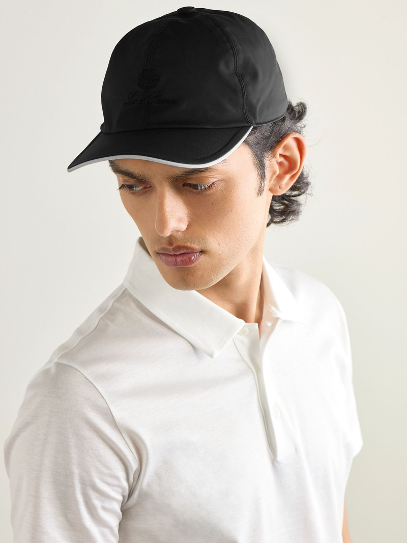 Loro Piana Logo-Embroidered Storm System® Shell Baseball Cap Dark gray outlook