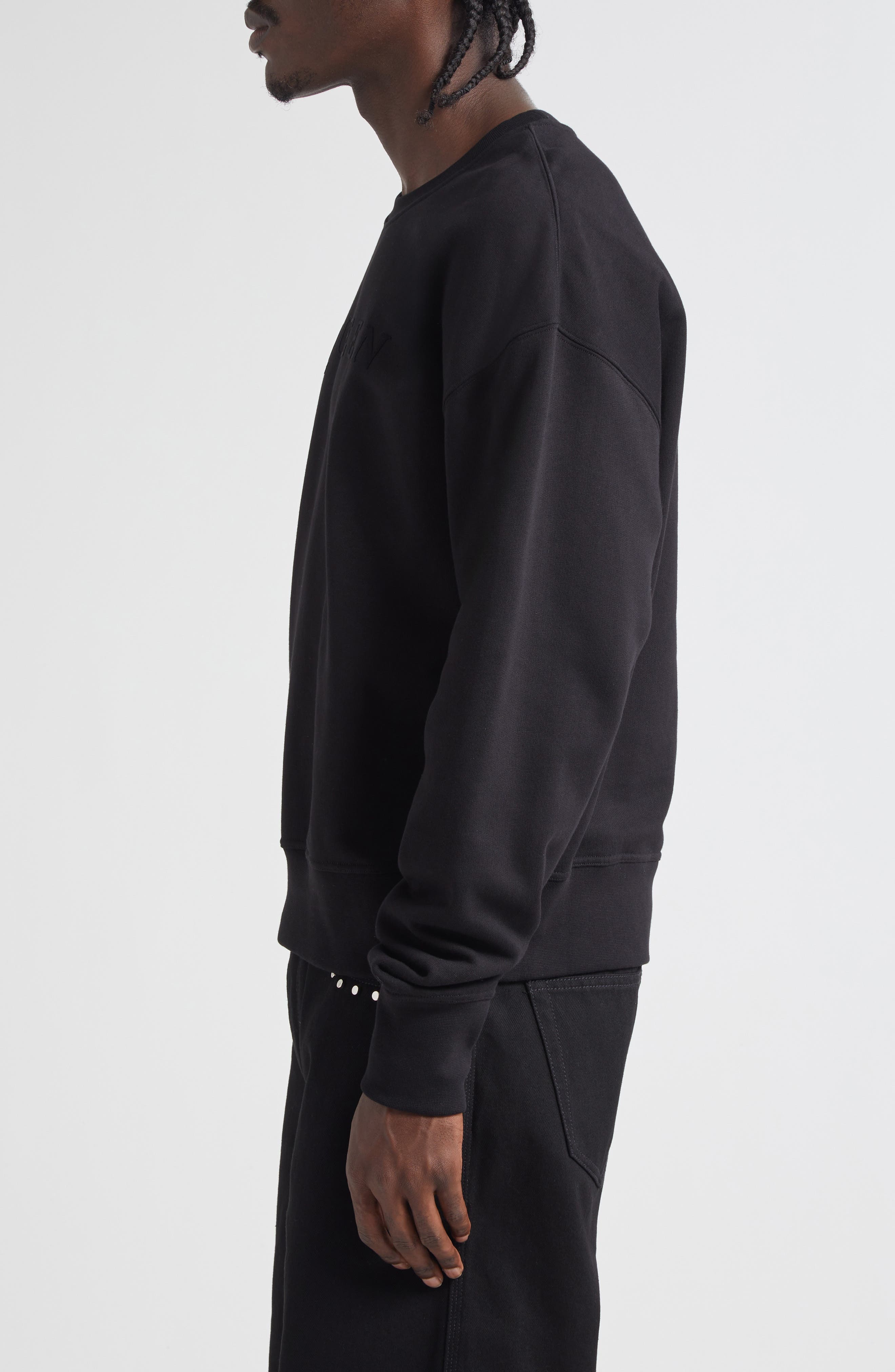 McQueen Logo Graphic French Terry Sweatshirt in Black /Black at Nordstrom - 4