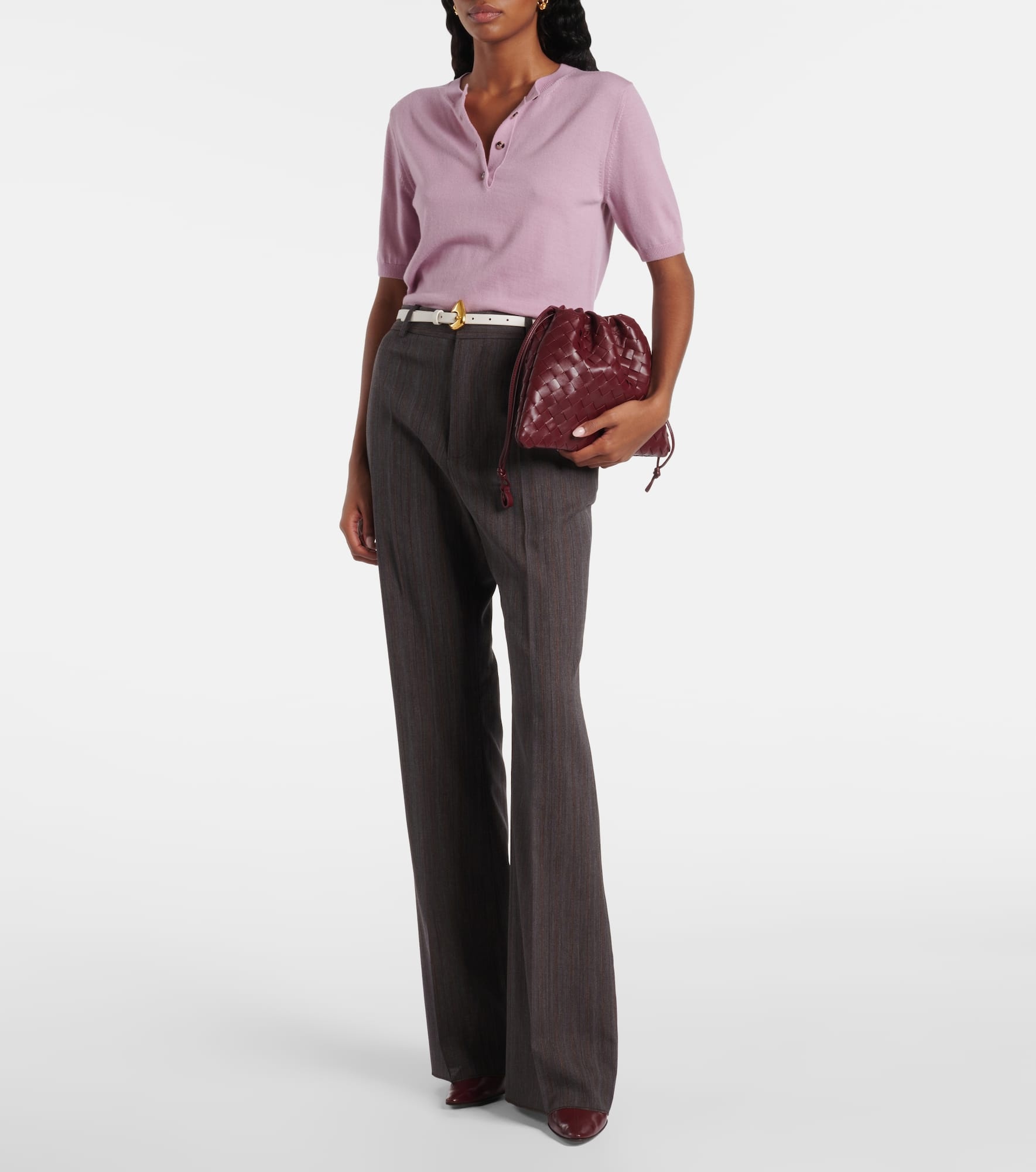Intrecciato leather pouch - 5