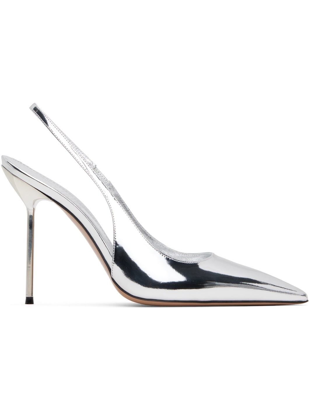 Silver Lidia Slingback Heels - 1