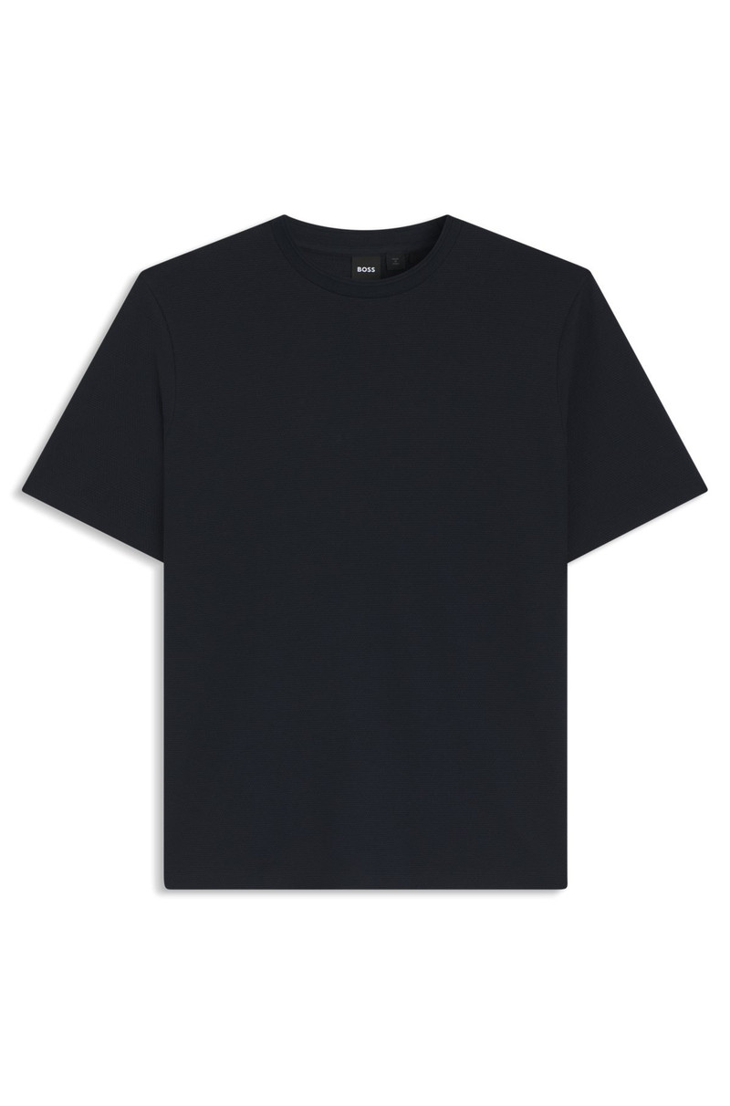 COTTON-BLEND T-SHIRT WITH BUBBLE-JACQUARD STRUCTURE 1