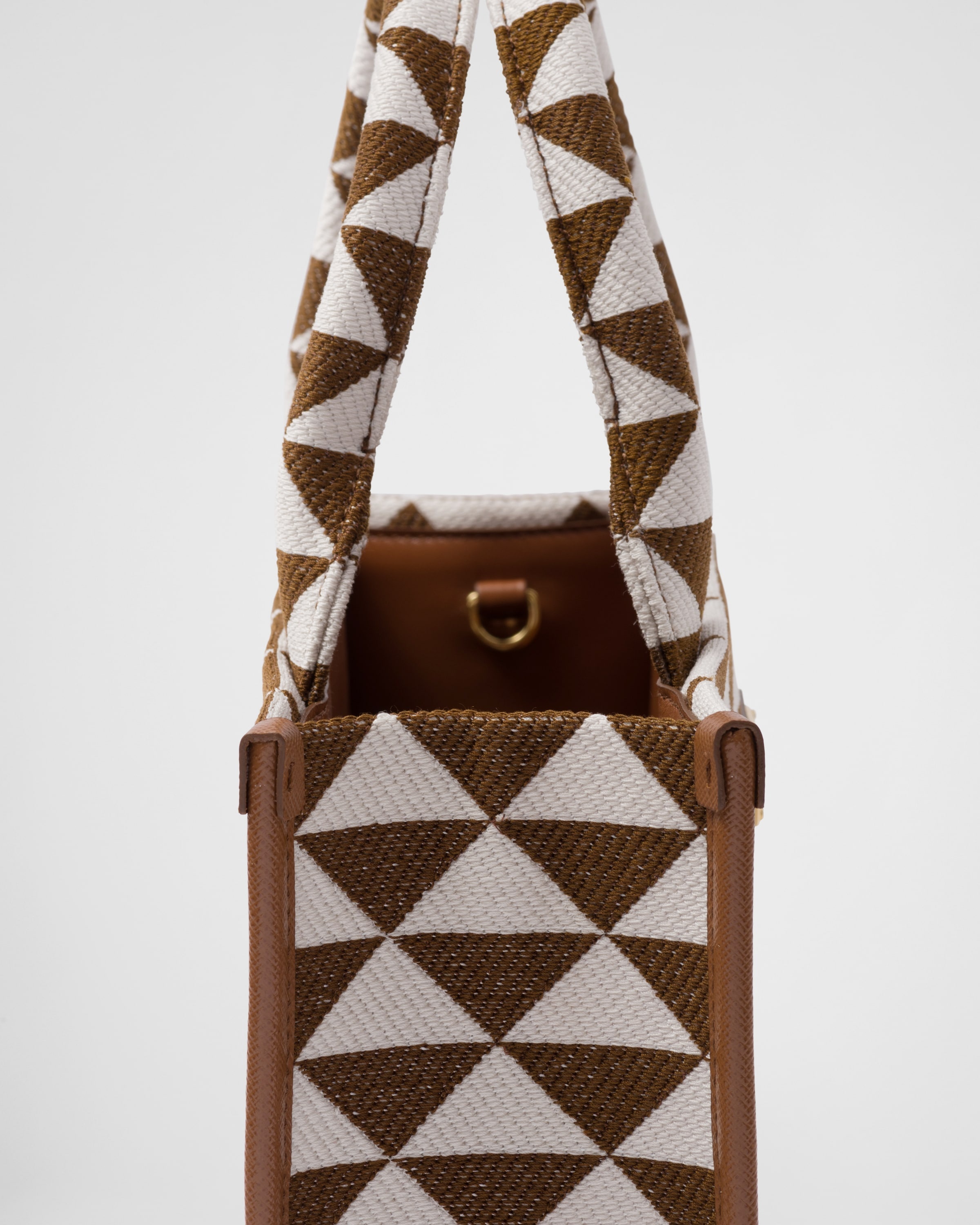 Small Prada Symbole embroidered fabric handbag - 7