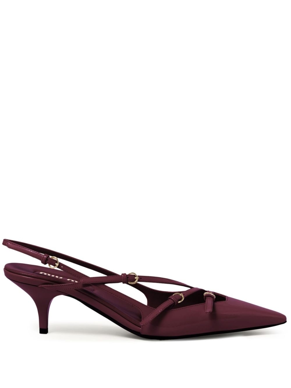 buckle-embellished slingback pumps - 1