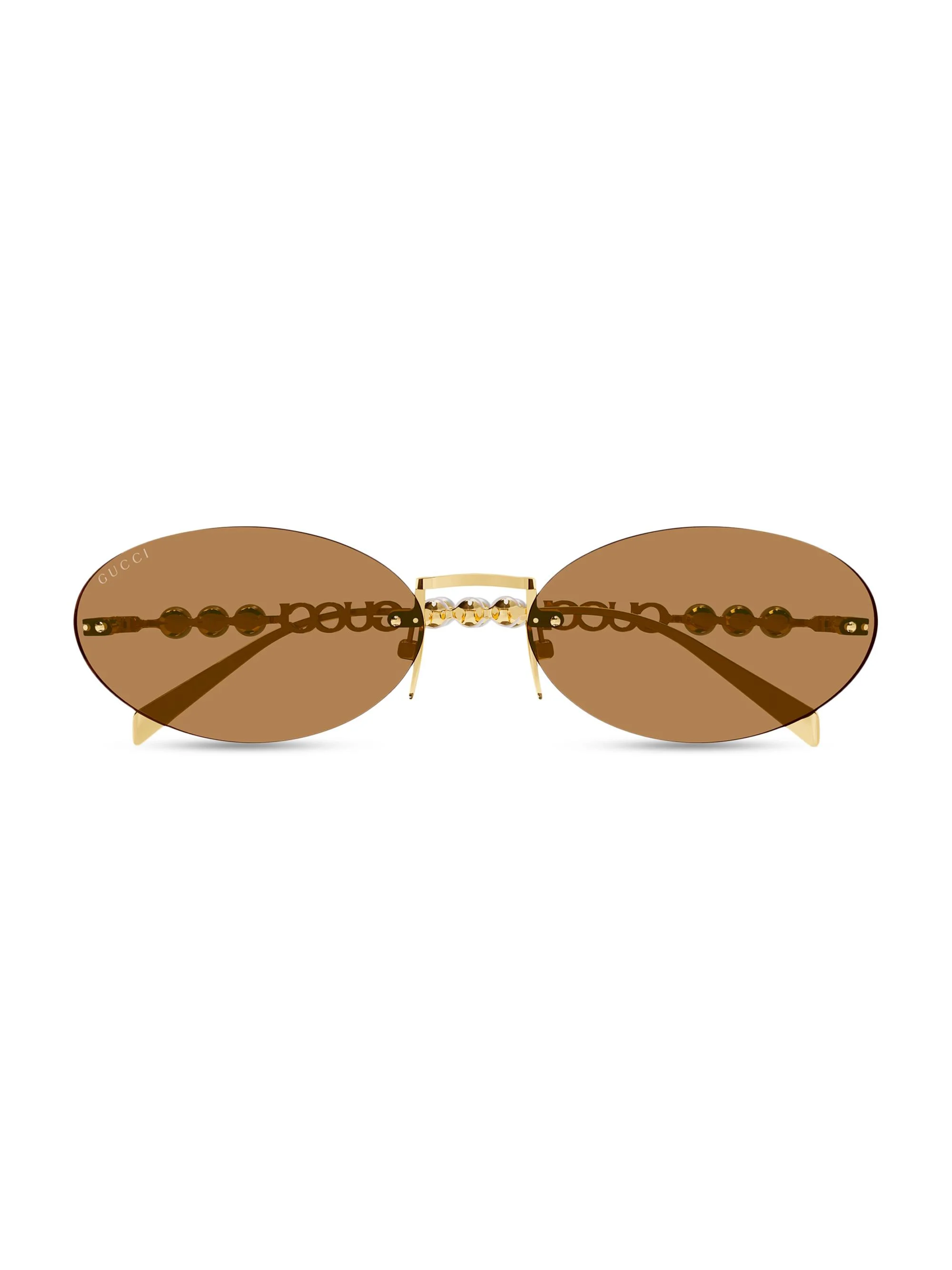 Women's Fashion Show 62MM Oval Sunglasses - Gold White Havana - 1