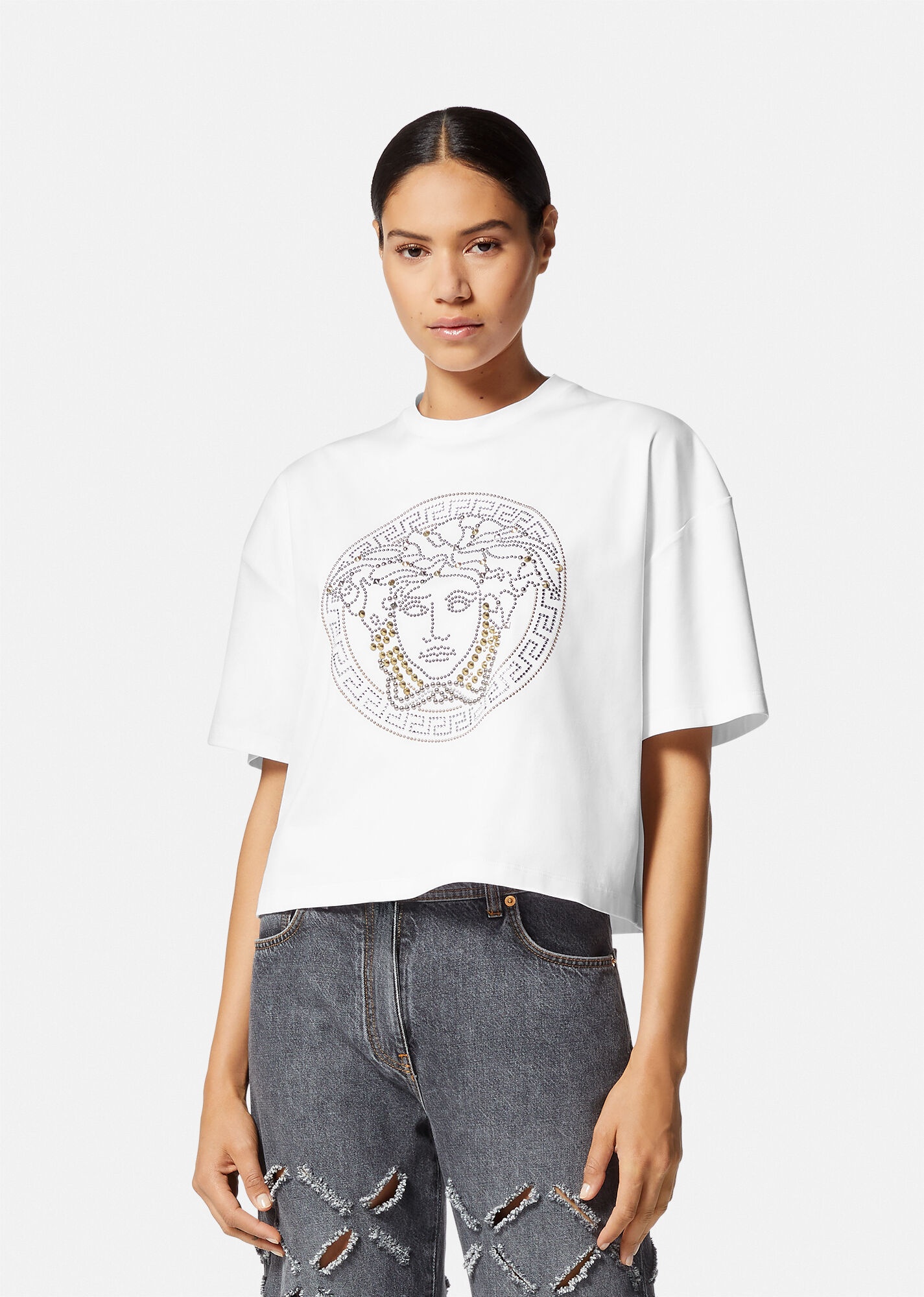 Studded Medusa Crop Top - 3