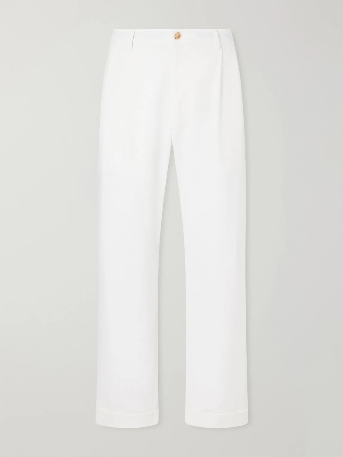 Marinaio Straight-Leg Pleated Cotton-Twill Trousers - 1