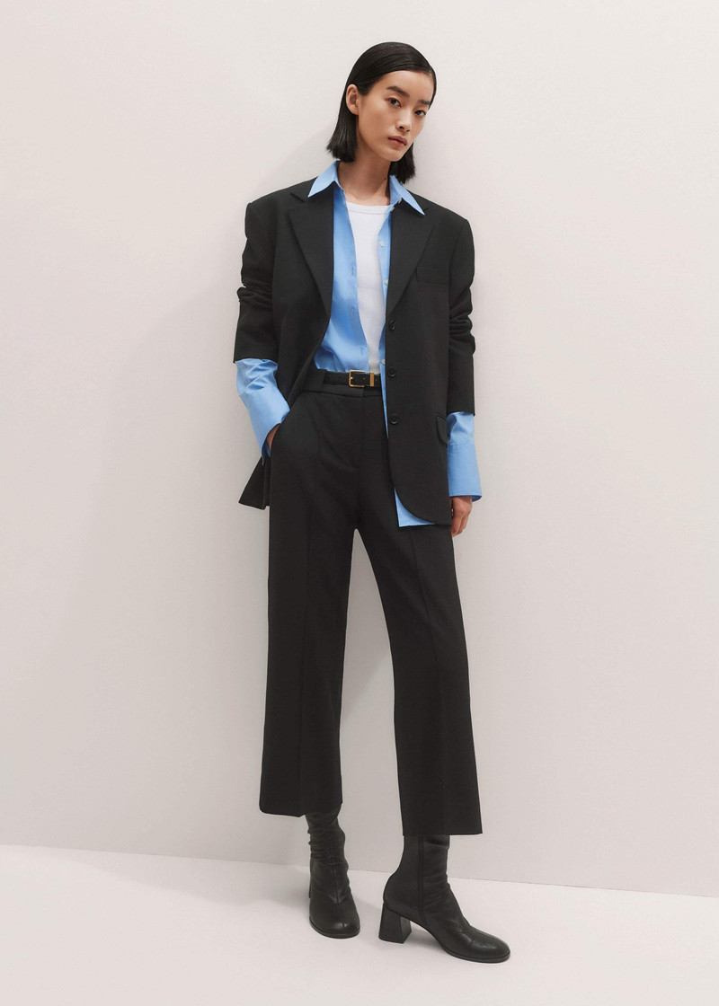 Intelligent Oversized Blazer + Straight Crop Pant Suit 1