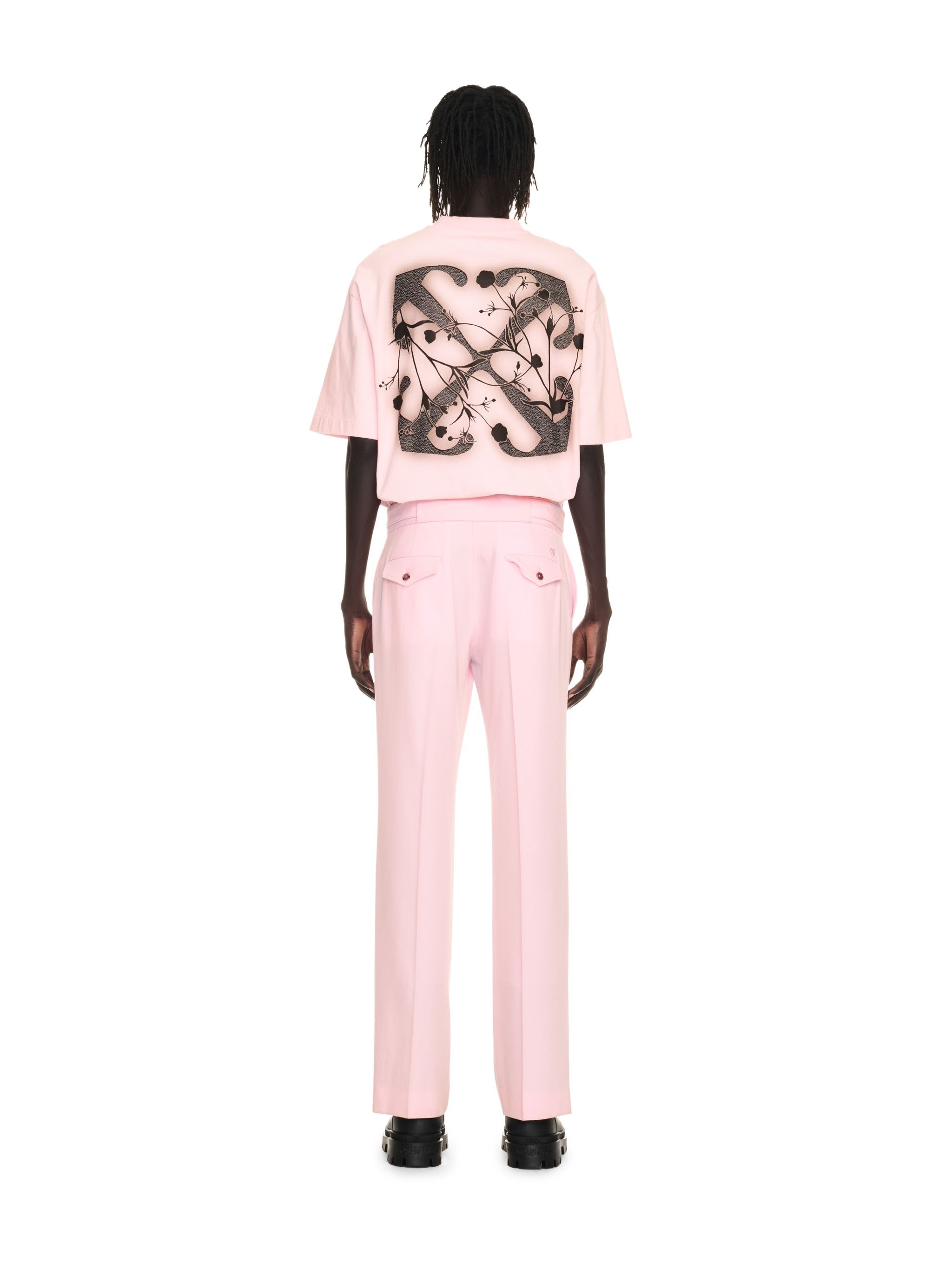 Pink Wool Slim Tailored Pants - 4