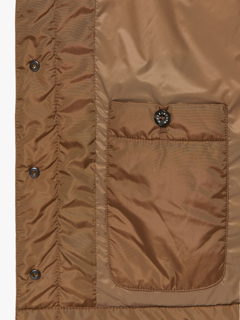 ANNABEL MOCHA NYLON QUILTED LINER VEST | LQV-005 6