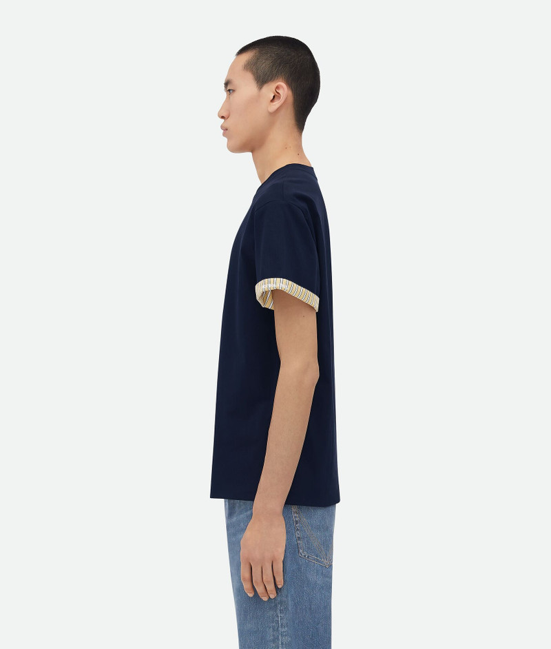 Bottega Veneta Double Layer Striped Cotton T-Shirt outlook