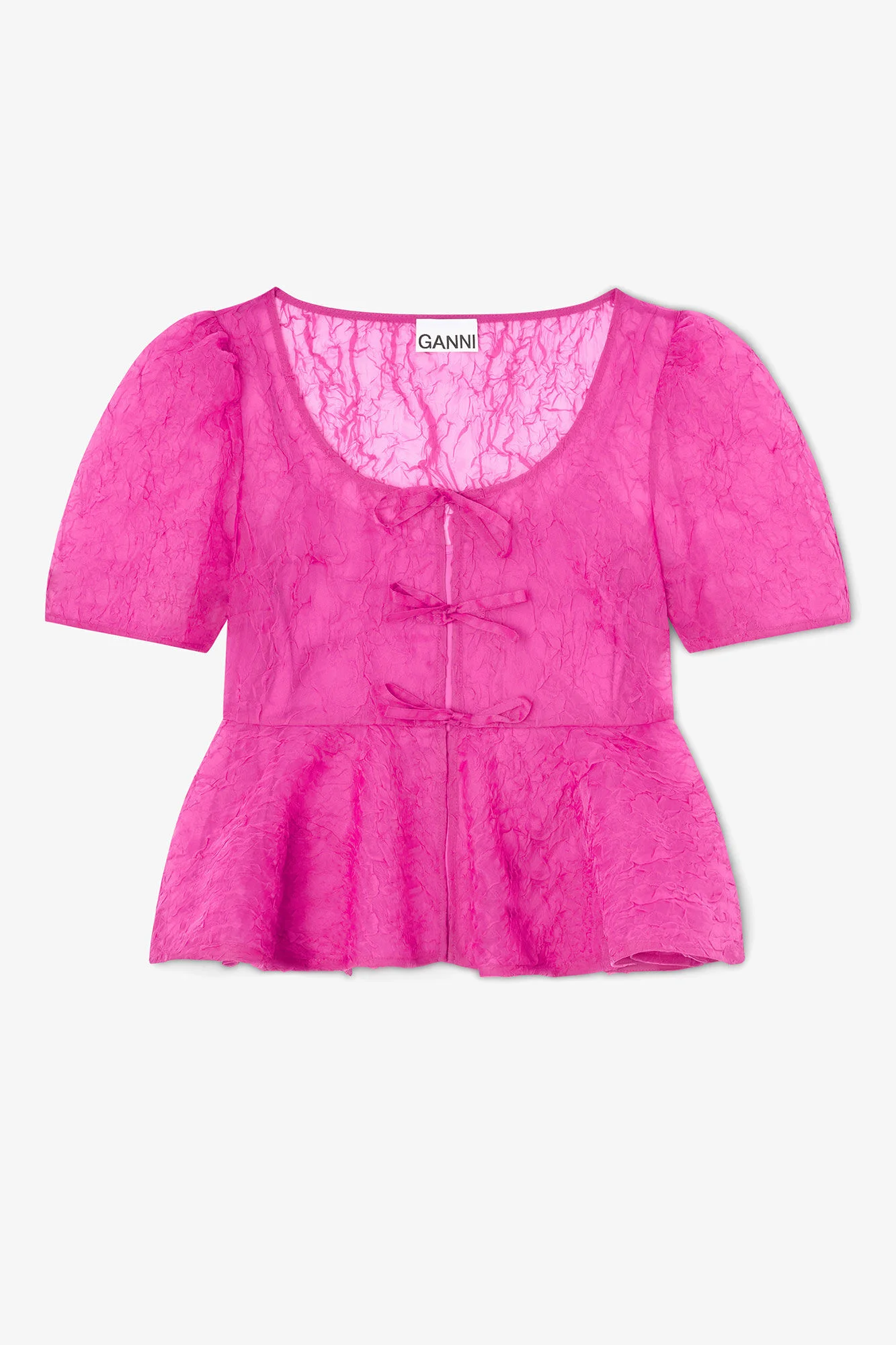 PEPLUM BLOUSE IN SHIBORI ORGANZA - 1