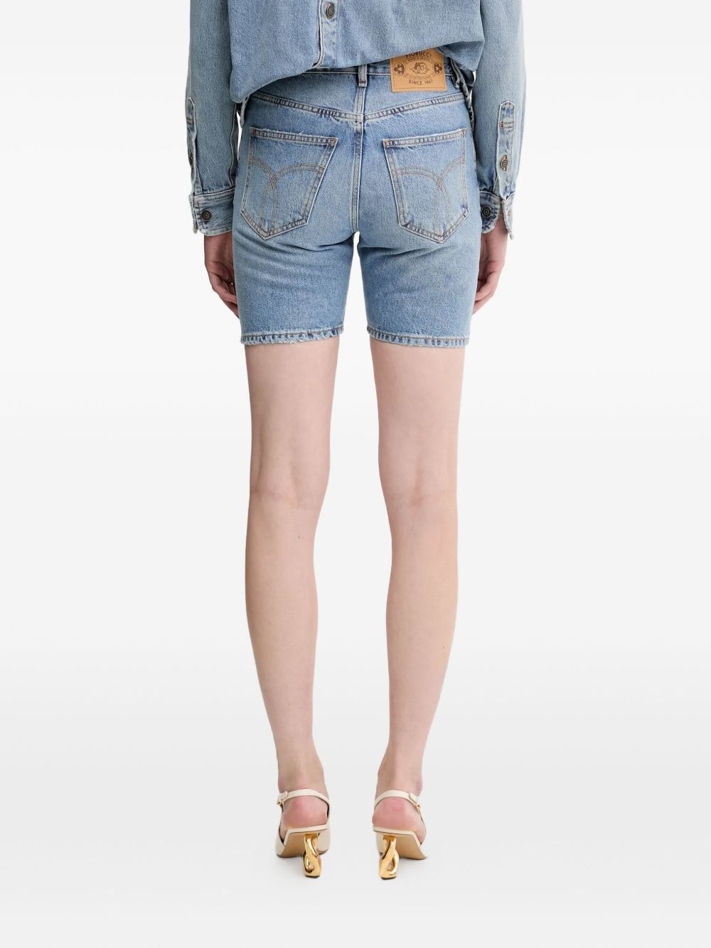 light-wash shorts - 4