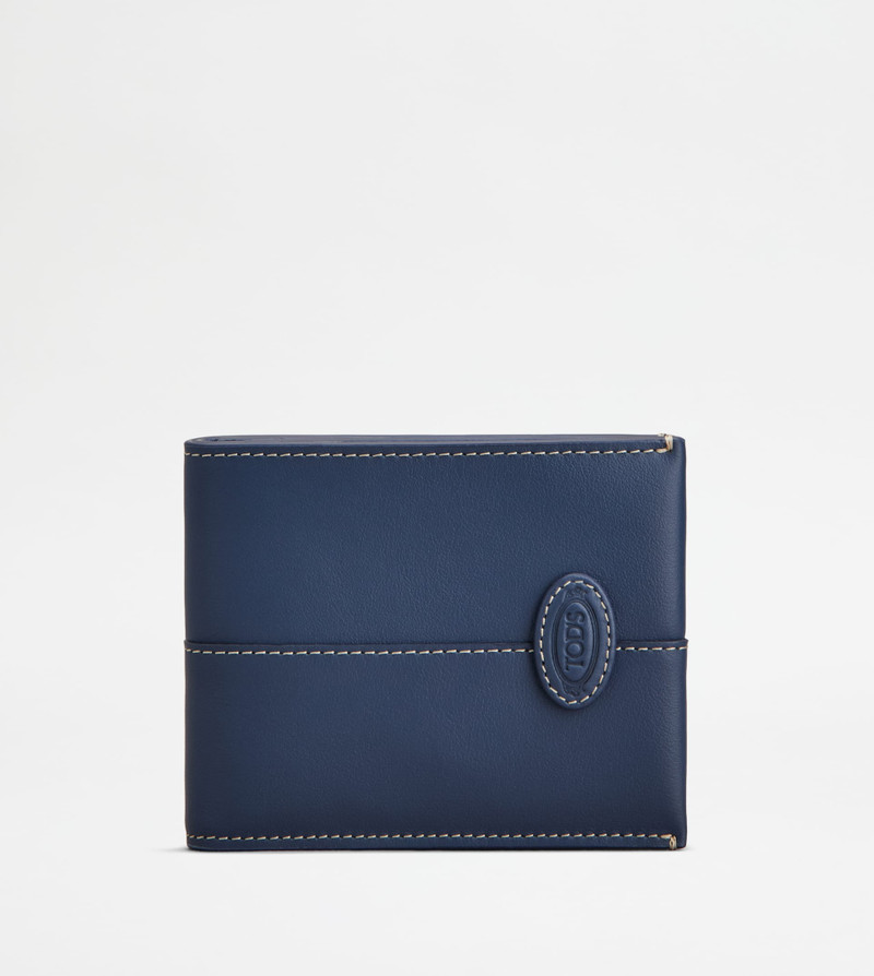 CARD HOLDER IN LEATHER - BLUE 1