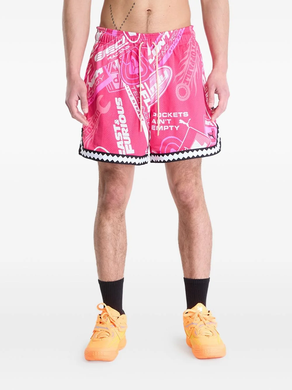 x Fast & Furious printed drawstring shorts - 1