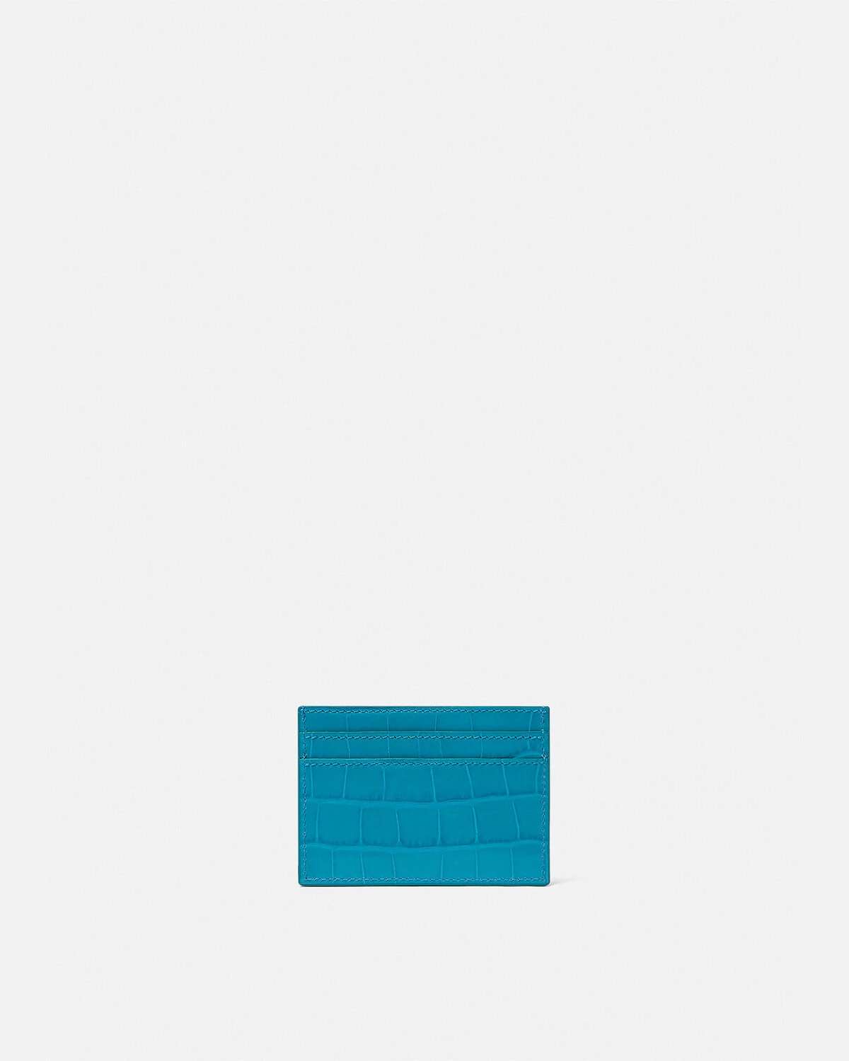 Croc-Effect Greca Goddess Card Holder - 3