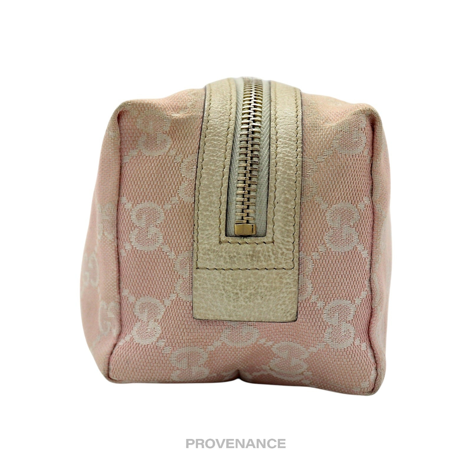 Gucci Cosmetic Pouch - Powder Pink GG Canvas Heart - 7