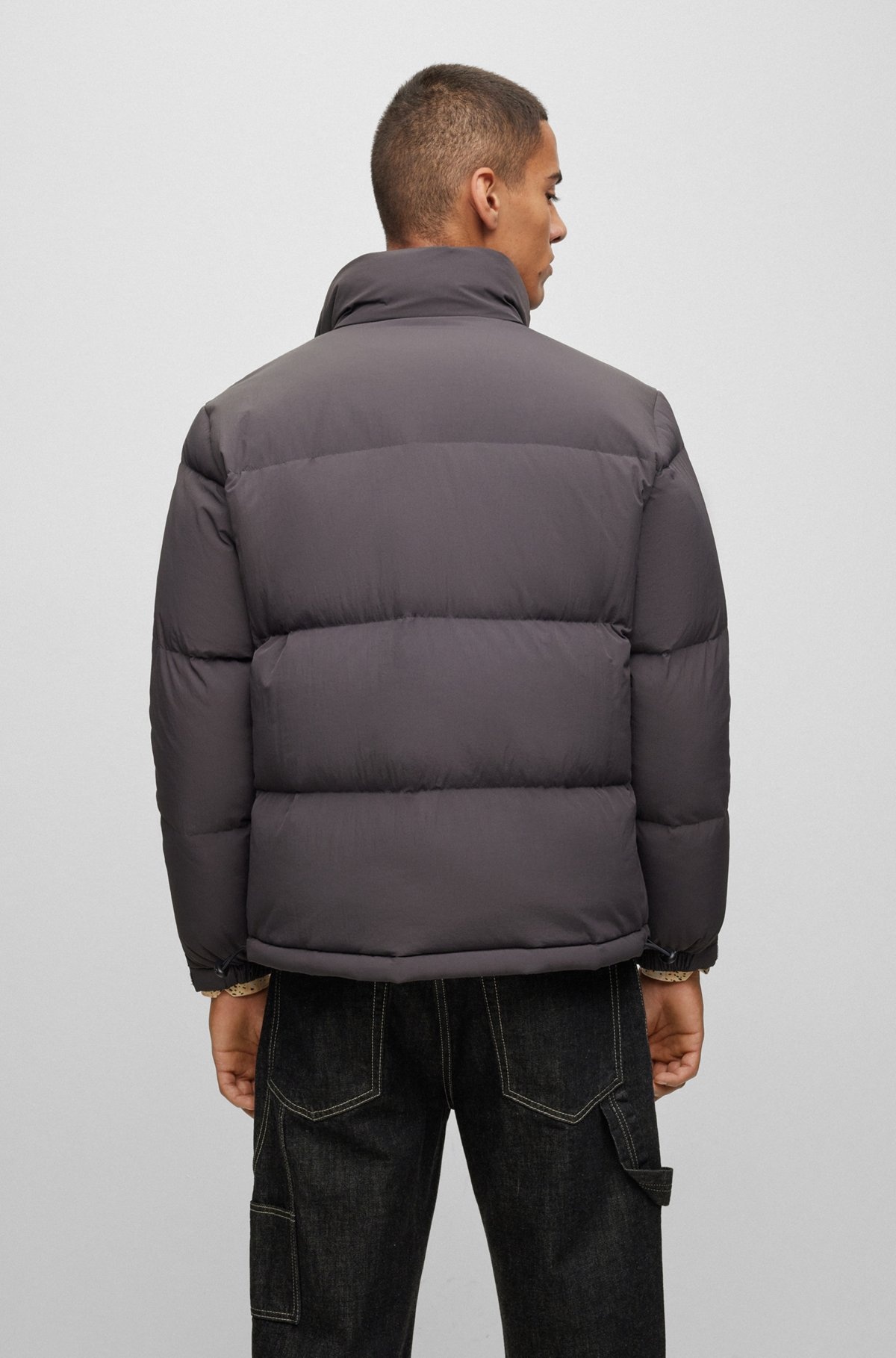 REGULAR-FIT WATER-REPELLENT PUFFER JACKET WITH STACKED LOGO - 4