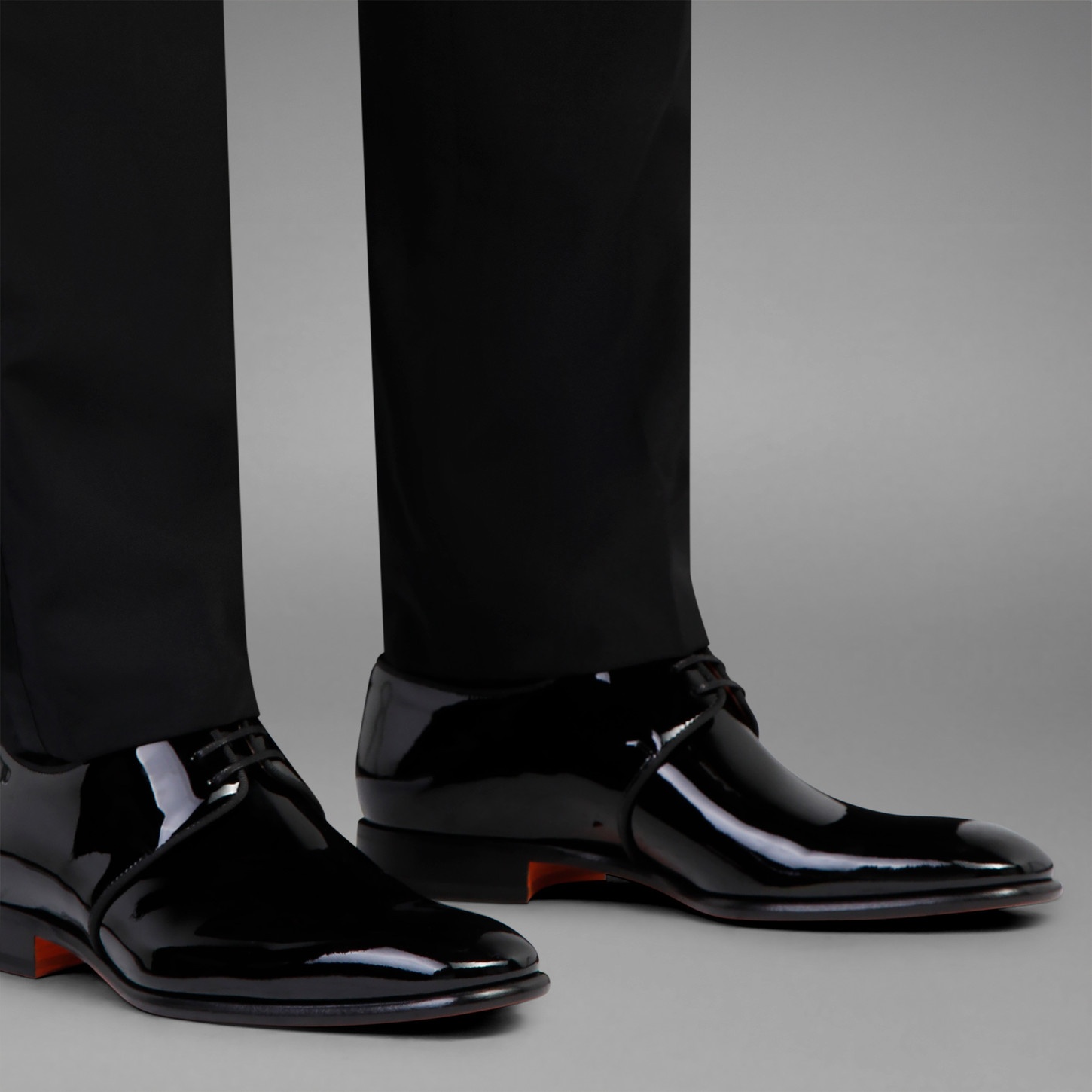 Men's black patent leather Derby shoe - 2