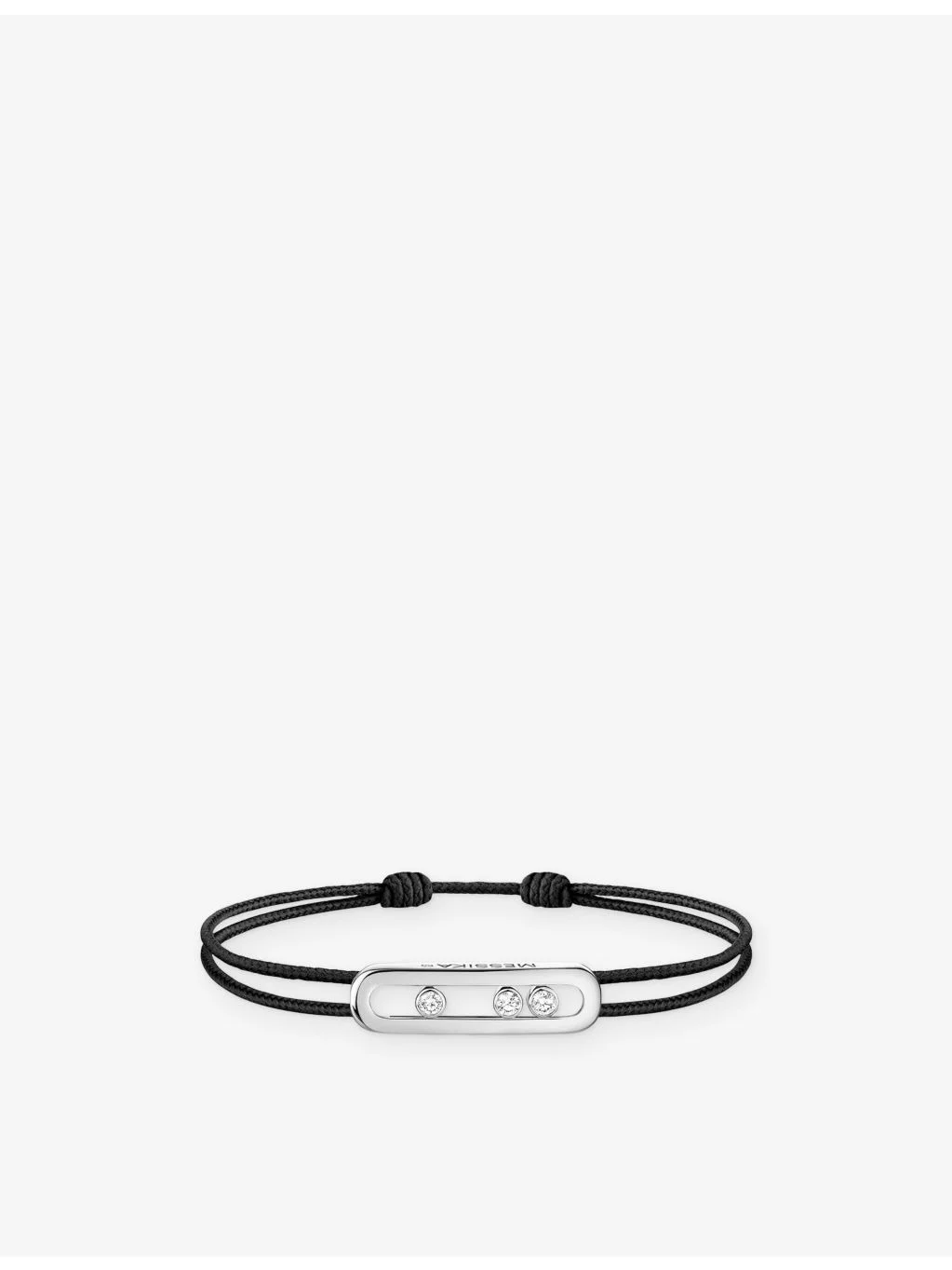 MESSIKA CARES 18ct white-gold and 0.09ct diamond cord bracelet - 1