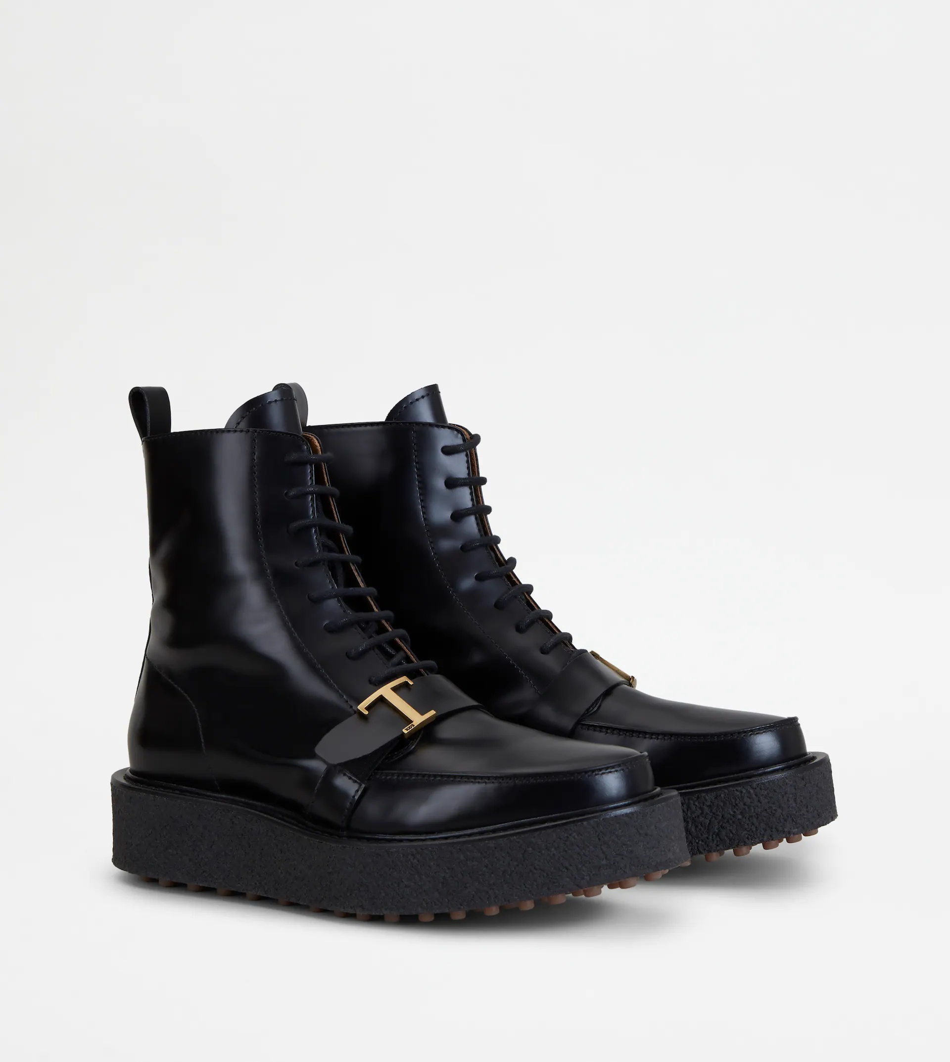 TIMELESS PLATFORM BOOTS IN LEATHER - BLACK - 3