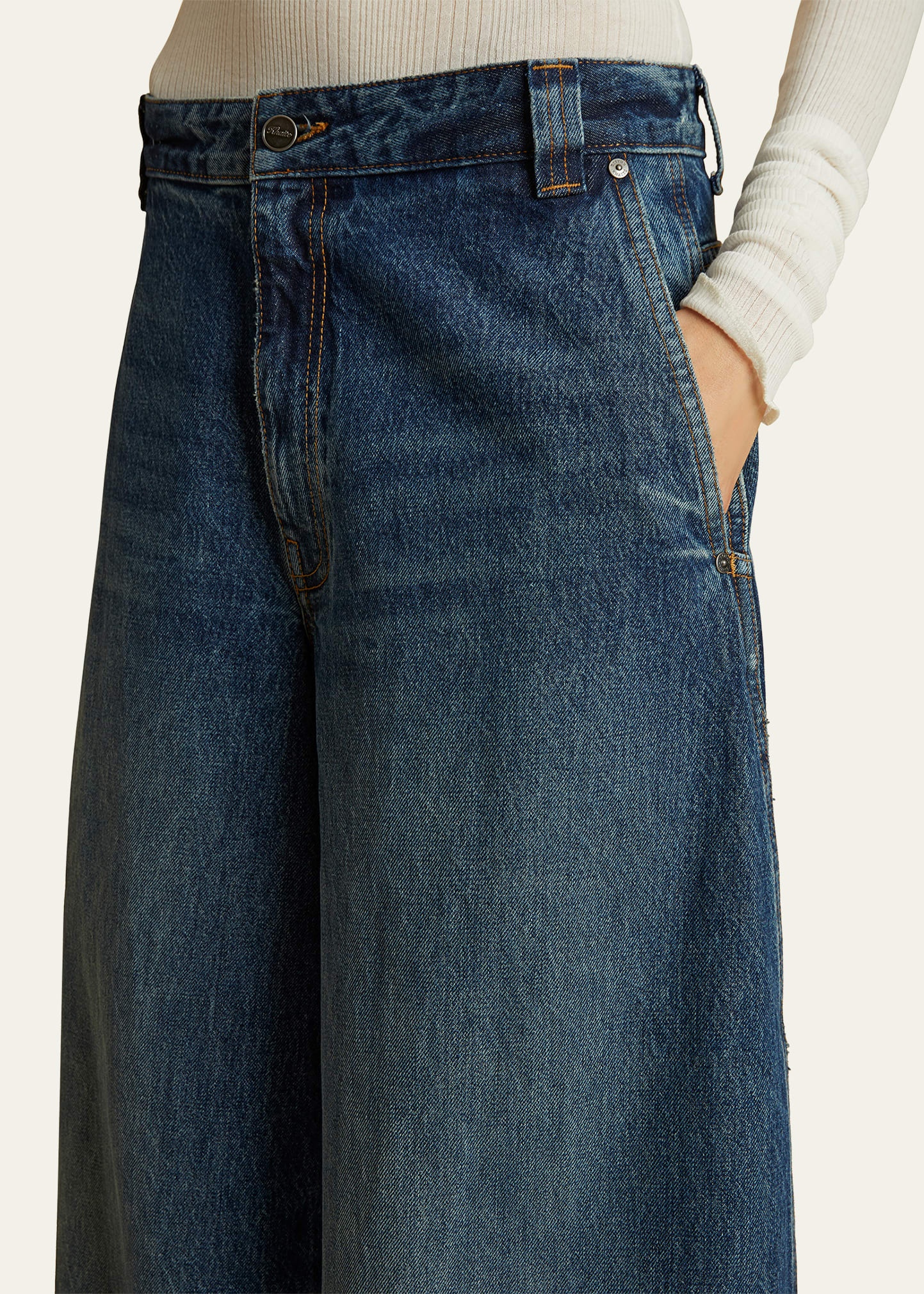 KHAITE Jacob Wide-Leg Jean | bergdorfgoodman | REVERSIBLE