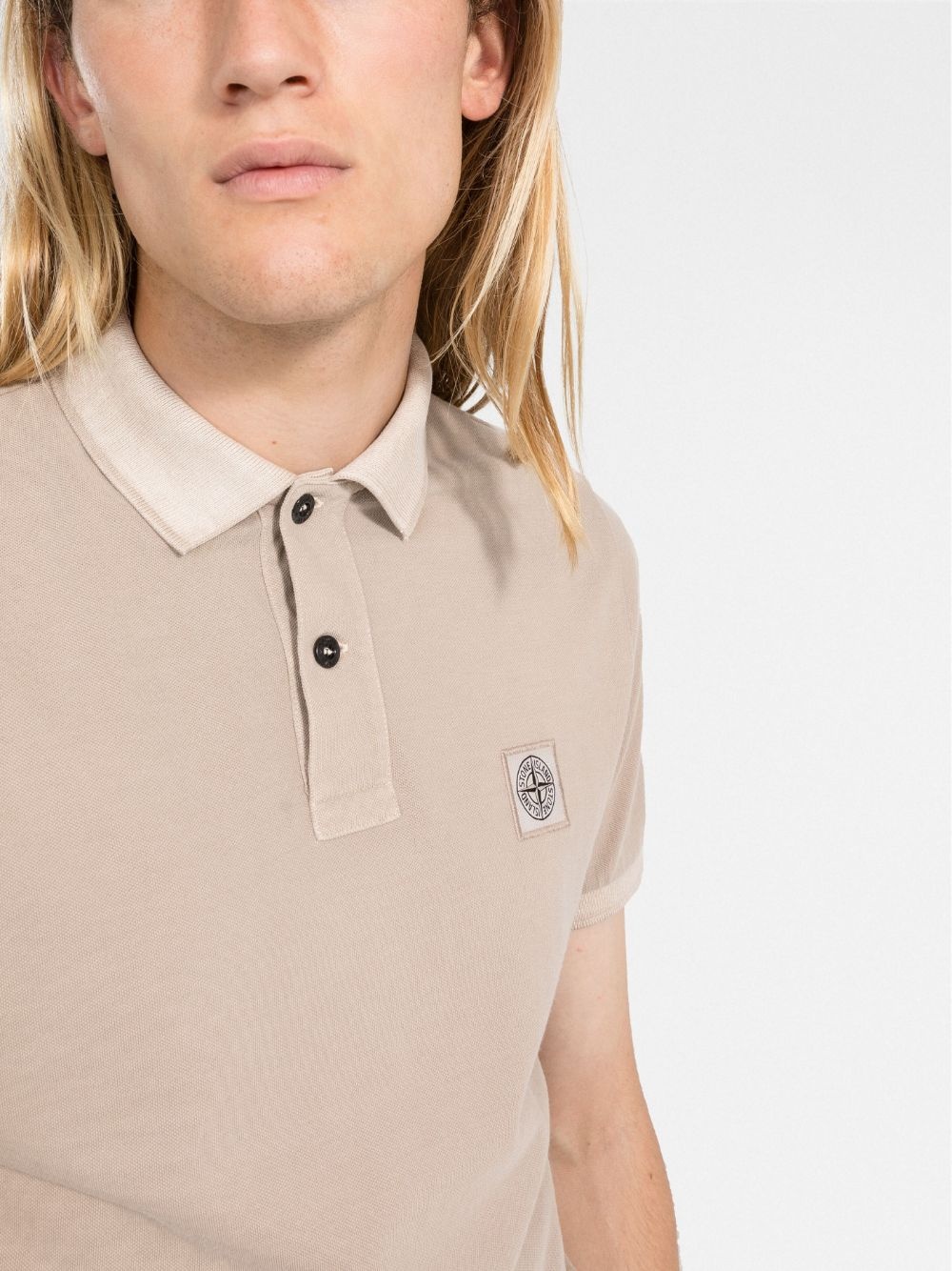 logo-patch polo shirt - 5