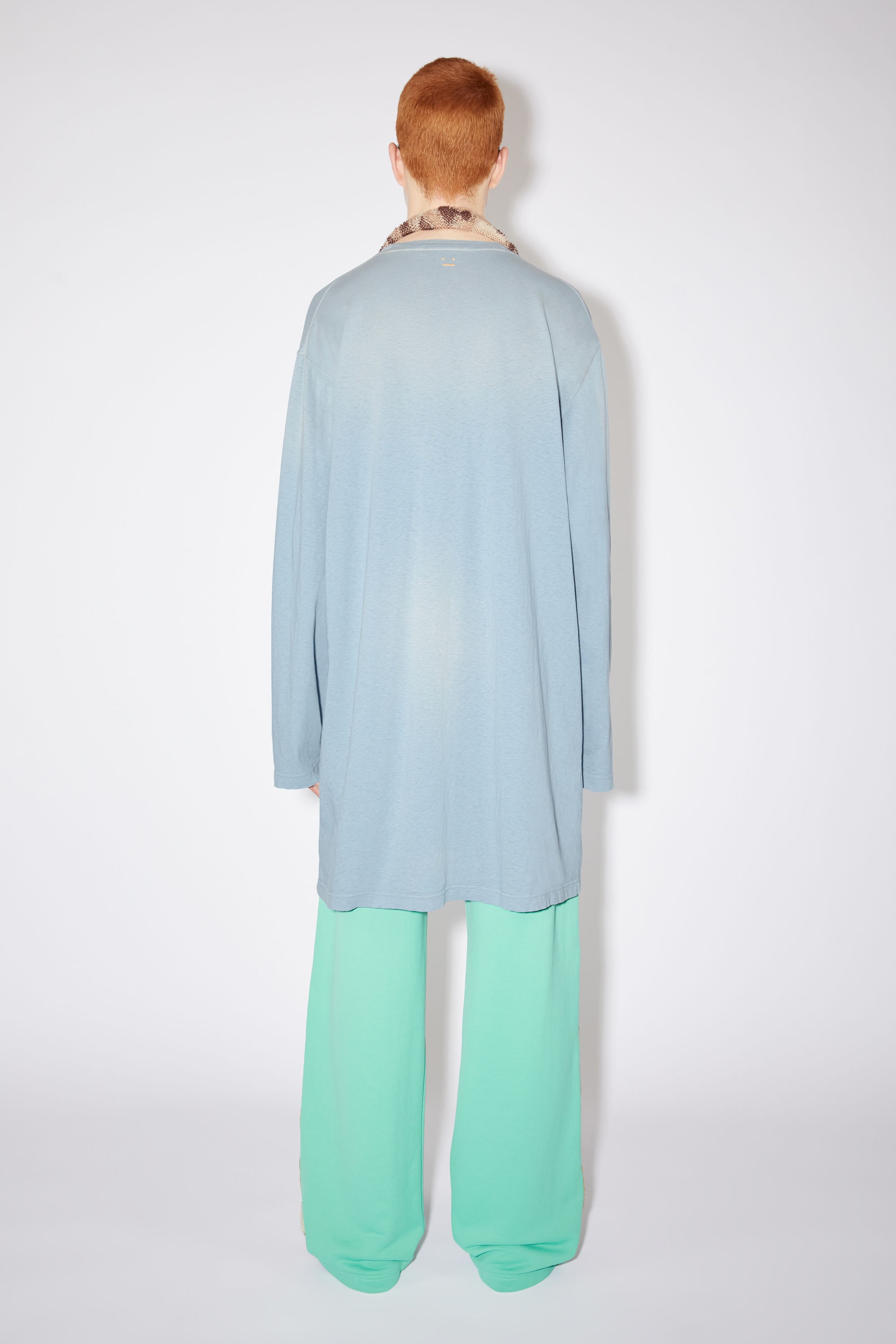 Jersey shirt dress - Dusty blue - 3
