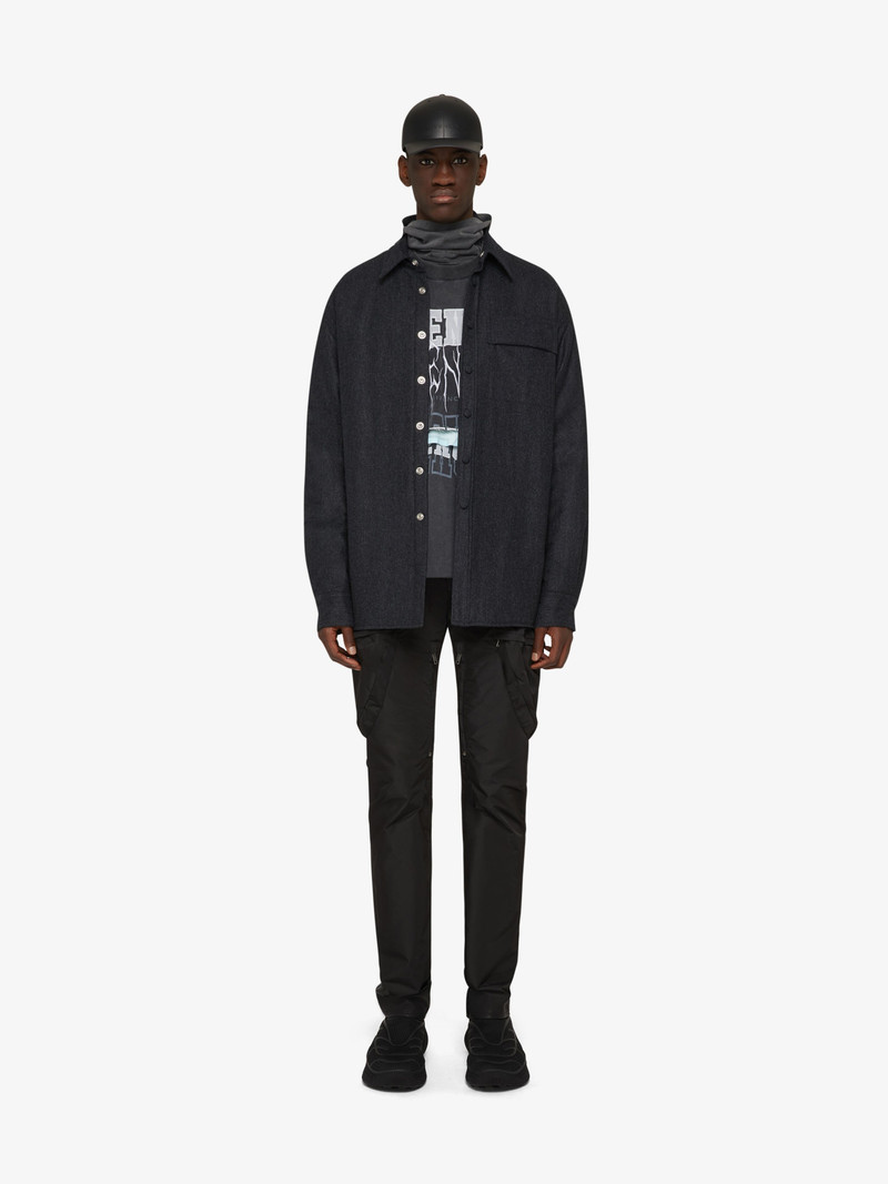 Givenchy OVERSHIRT IN EMBROIDERED FLANNEL outlook