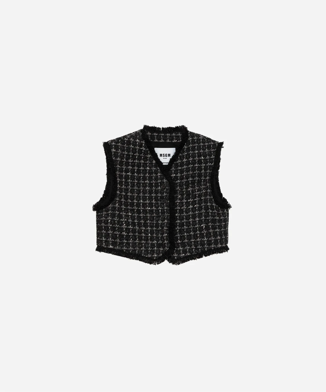 Bouclé tweed vest - 1