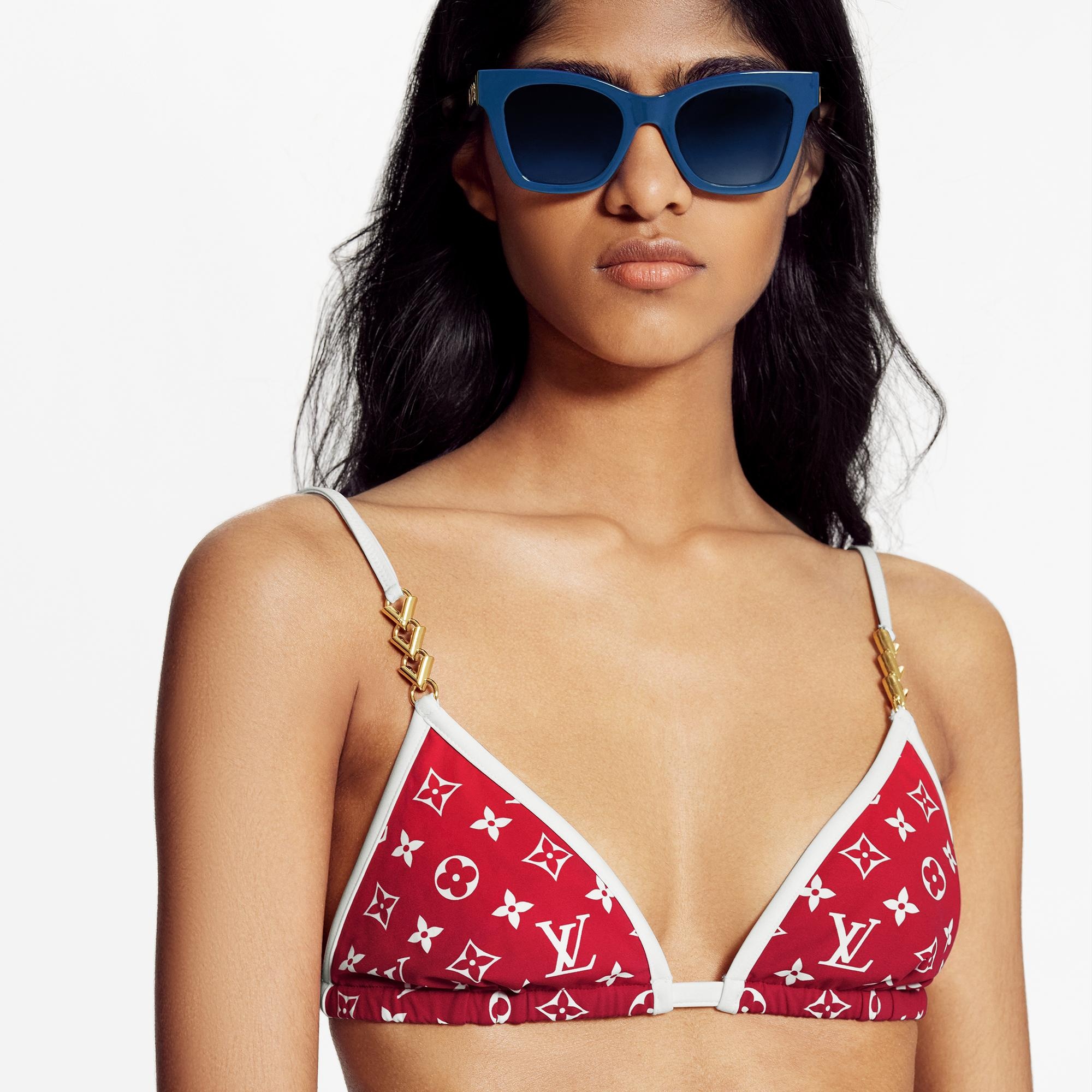 Monogram Ombré Triple V Triangle Bikini Top - 4