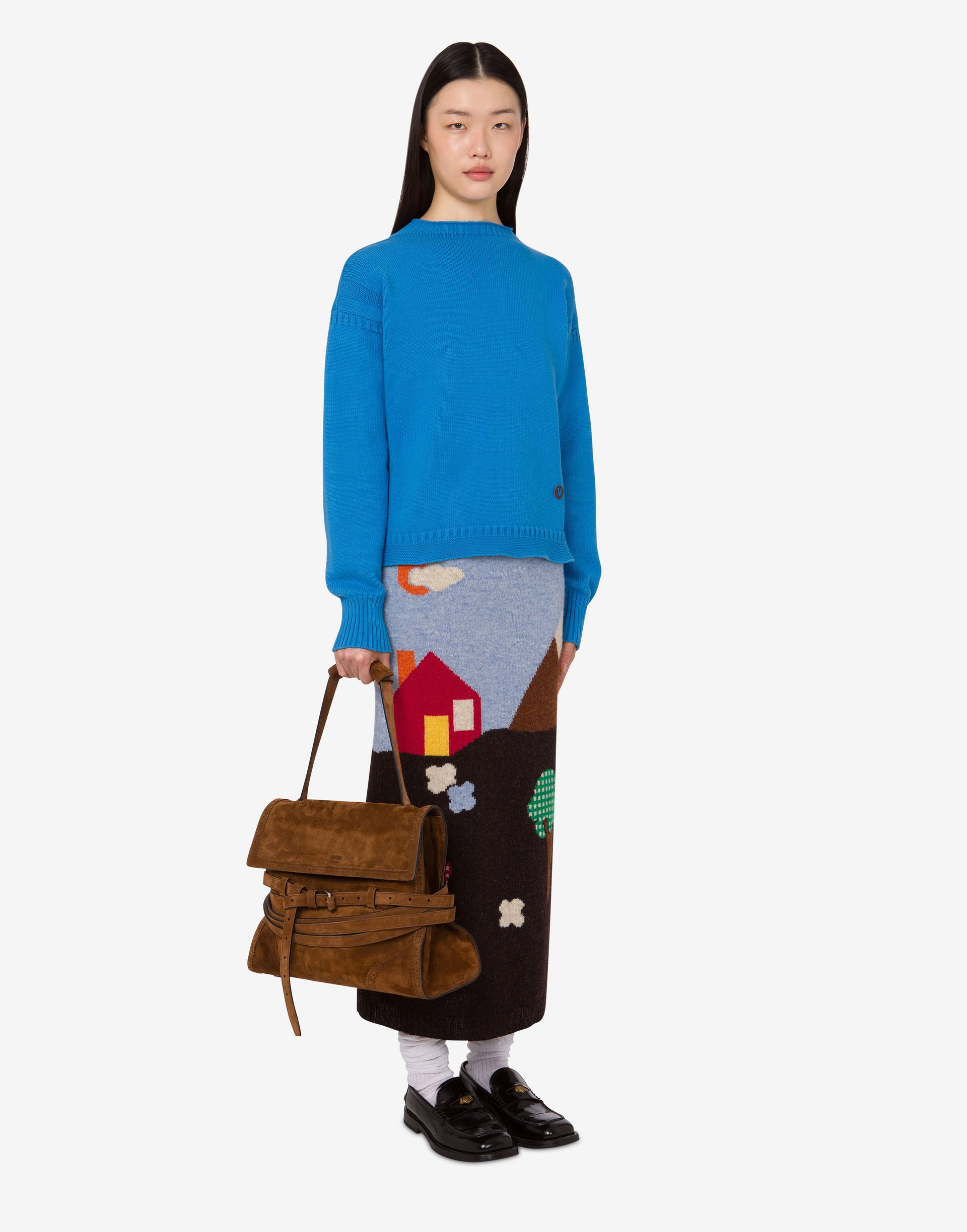 MOSCHINO TIE ME MEDIUM SHOULDER BAG - 4