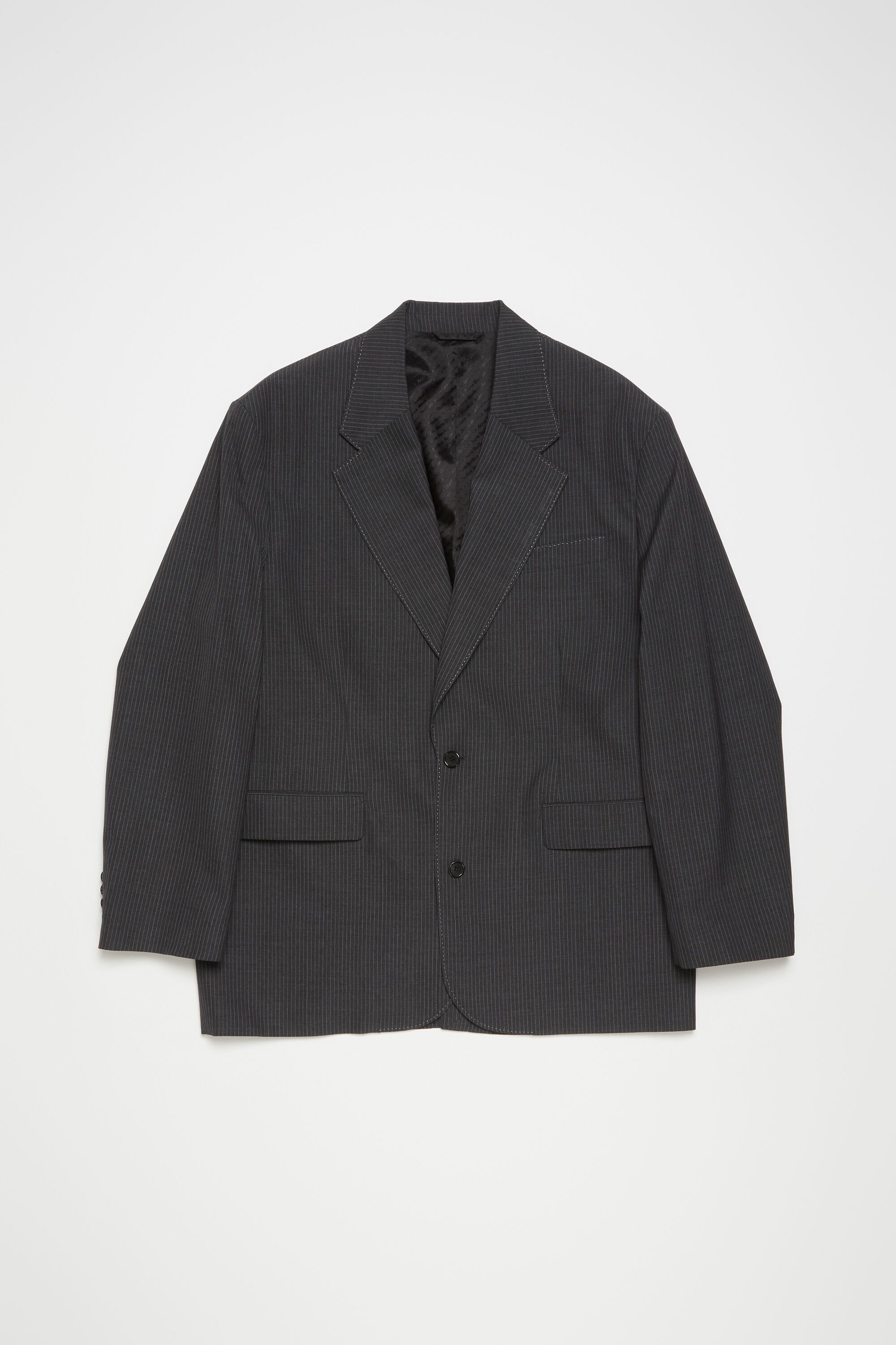 Relaxed fit suit jacket - Anthracite grey - 1