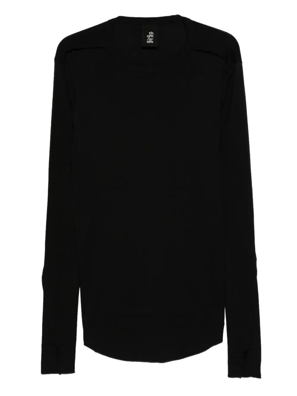 Introducing the 'LONG SLEEVES MEN T-SHIRT WORKED' by THOM KROM, a quintessential piece in the t-shir - 1