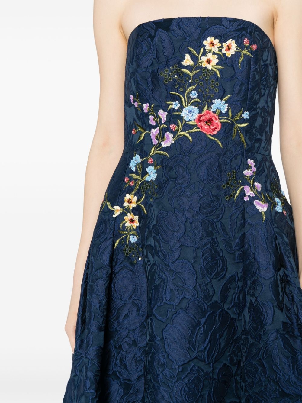 Belle floral-embroidered maxi dress - 5