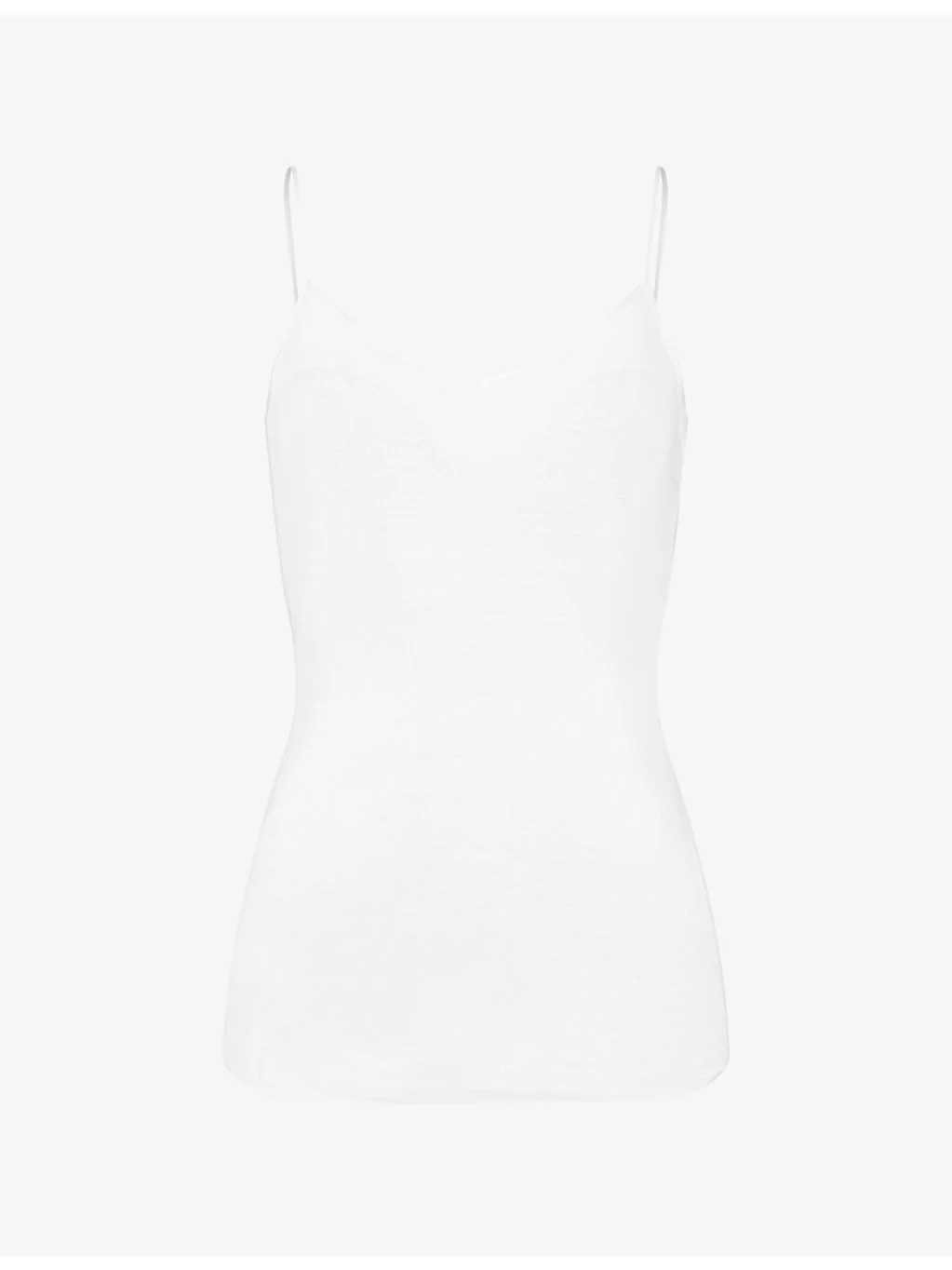 Seamless Shoulder-Straps Cotton-Jersey Top - 1