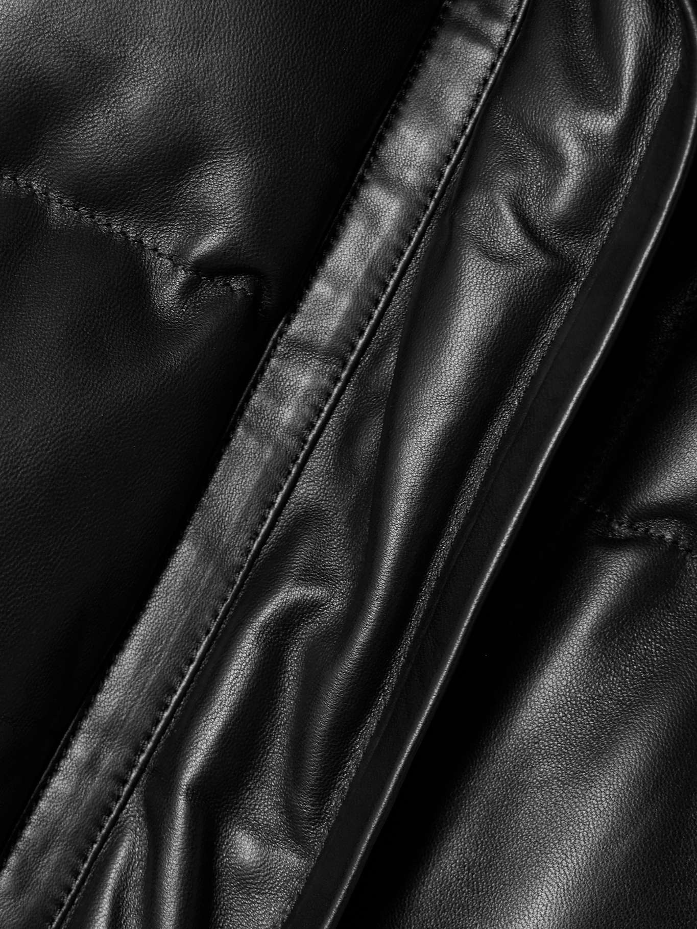 Kelori hooded padded quilted leather coat - 6