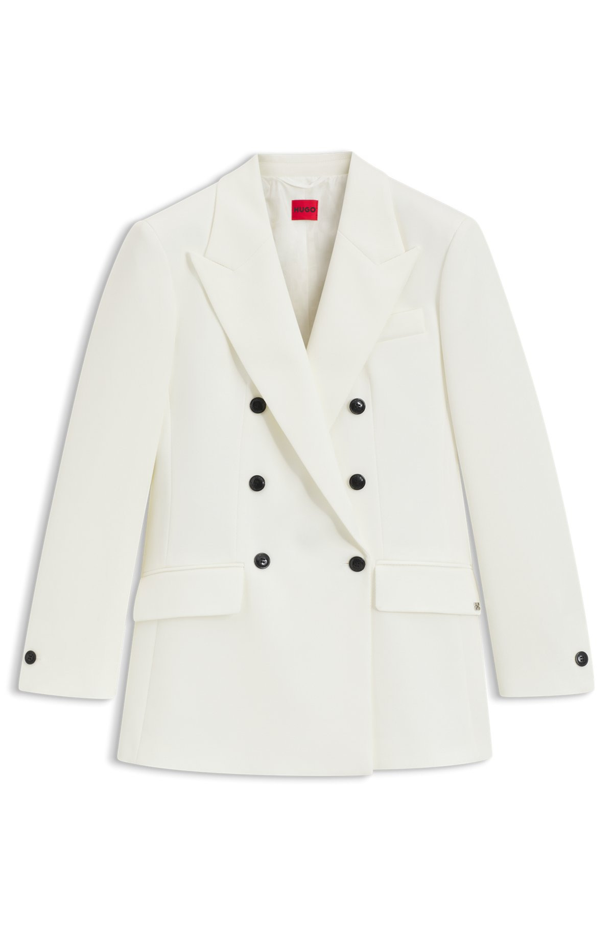 RELAXED-FIT DOUBLE-BREASTED BLAZER IN STRETCH TWILL - 1