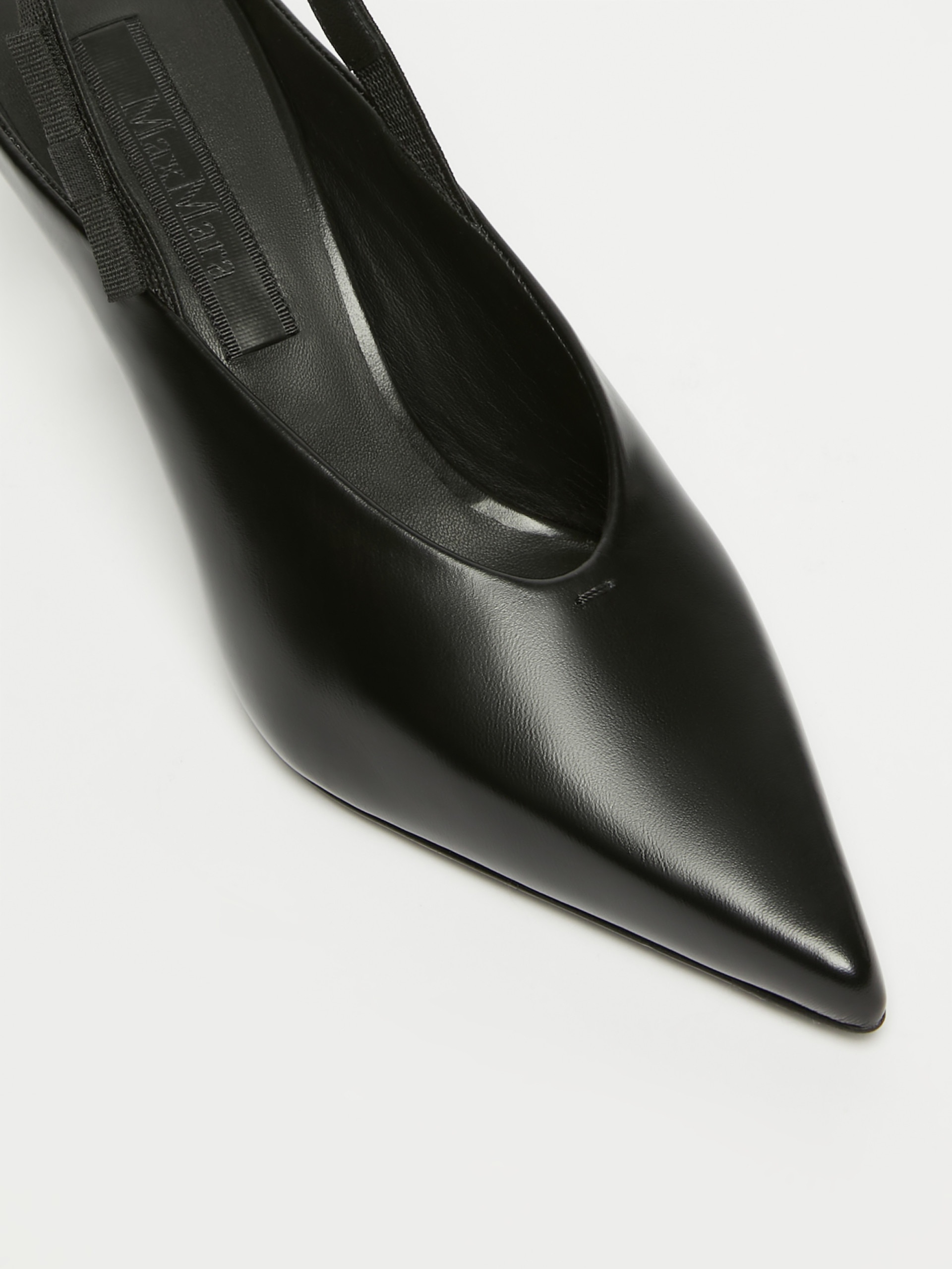 BOWSLINGY Leather slingback mules with bow - 4