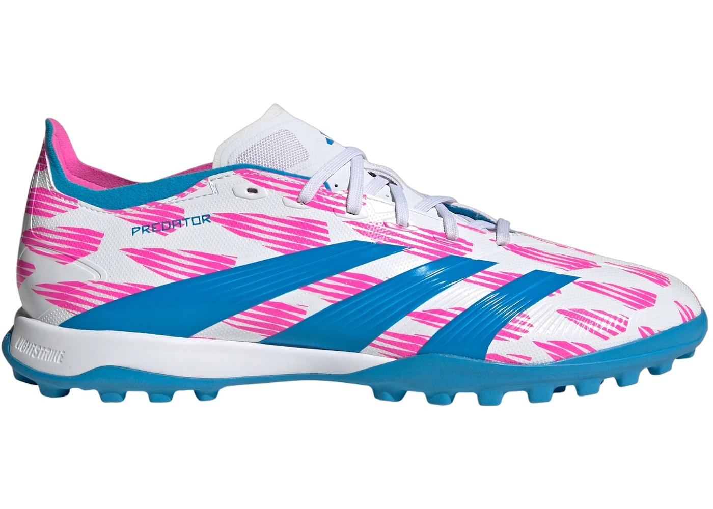 adidas Predator League Turf Cloud White Solar Blue Solar Pink - 1