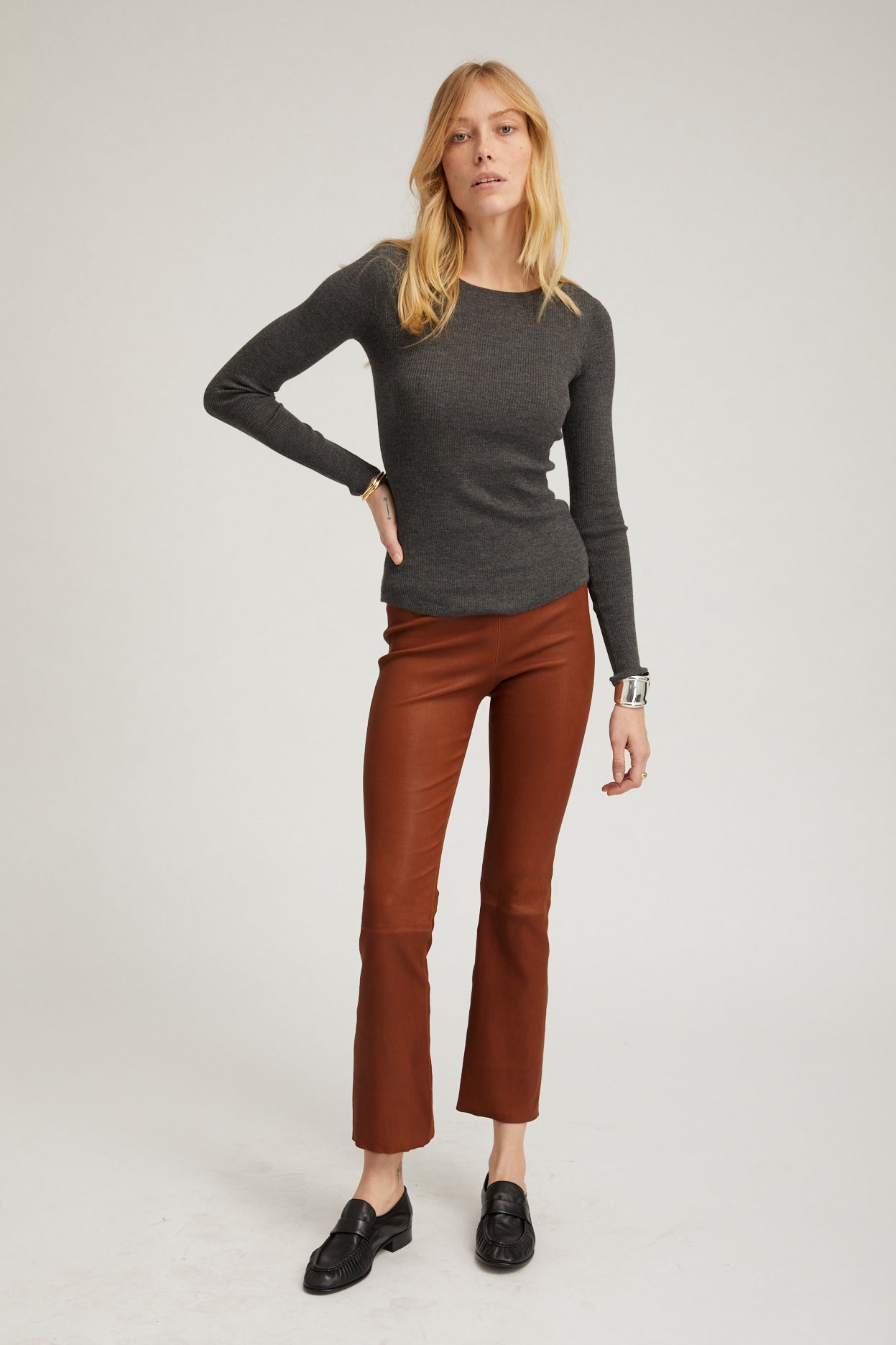 ACORN LEATHER ANKLE FLARE - 1